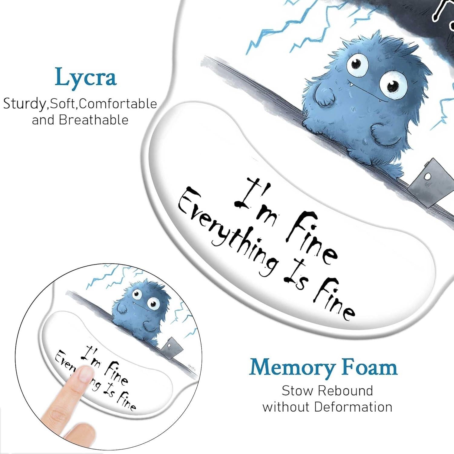 Alfombrilla de Ratón Ergonómica PIDAY con Reposamuñecas 25x25cm