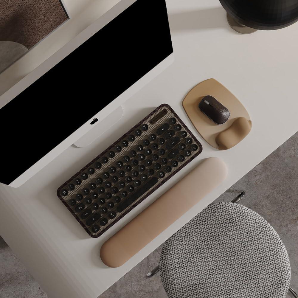 Reposamuñecas Ergonómico DEMON CHEST Gel 26.5x19.1cm Mocha