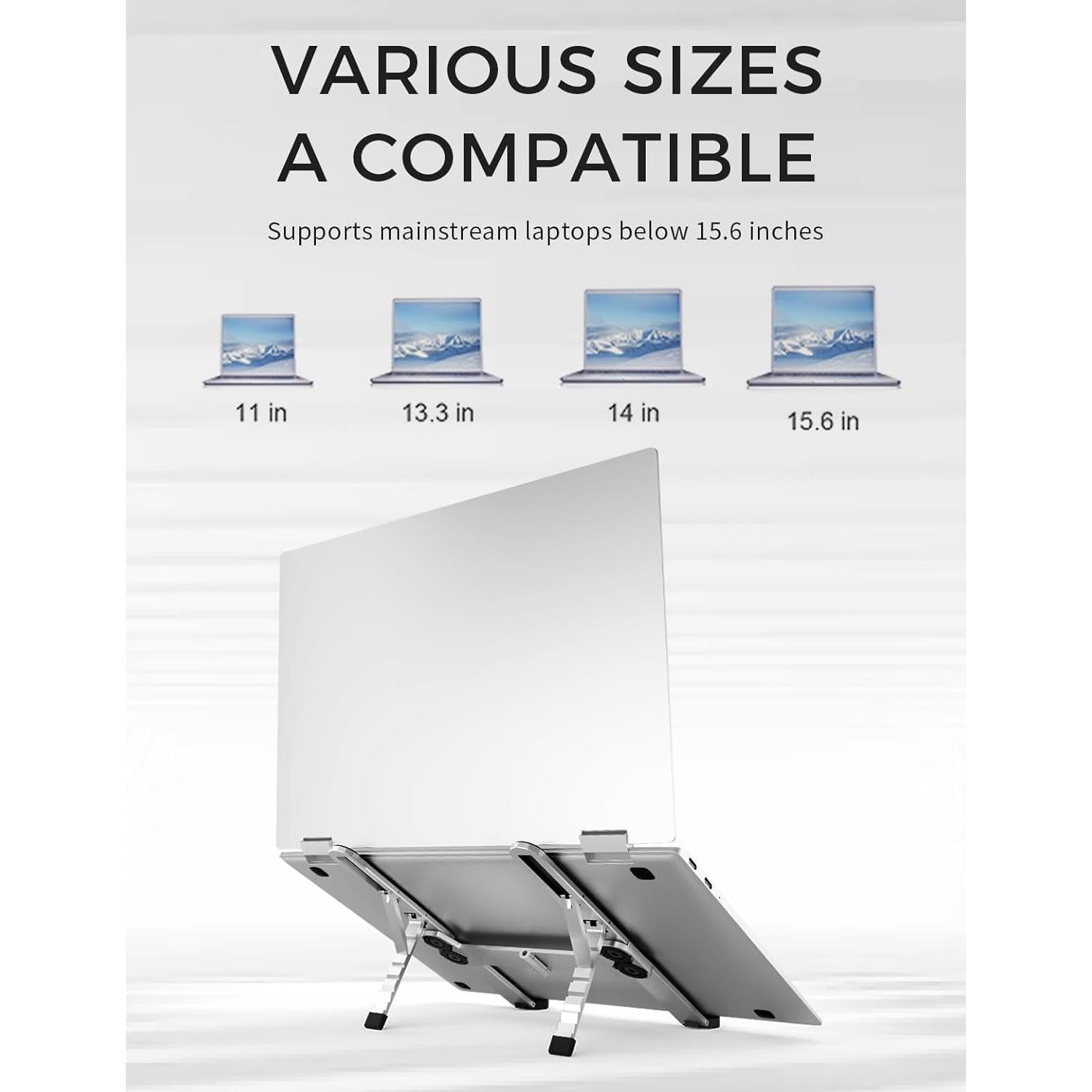 Soporte Plegable para Laptop Junfire - Aluminio Ergonómico 6 Niveles