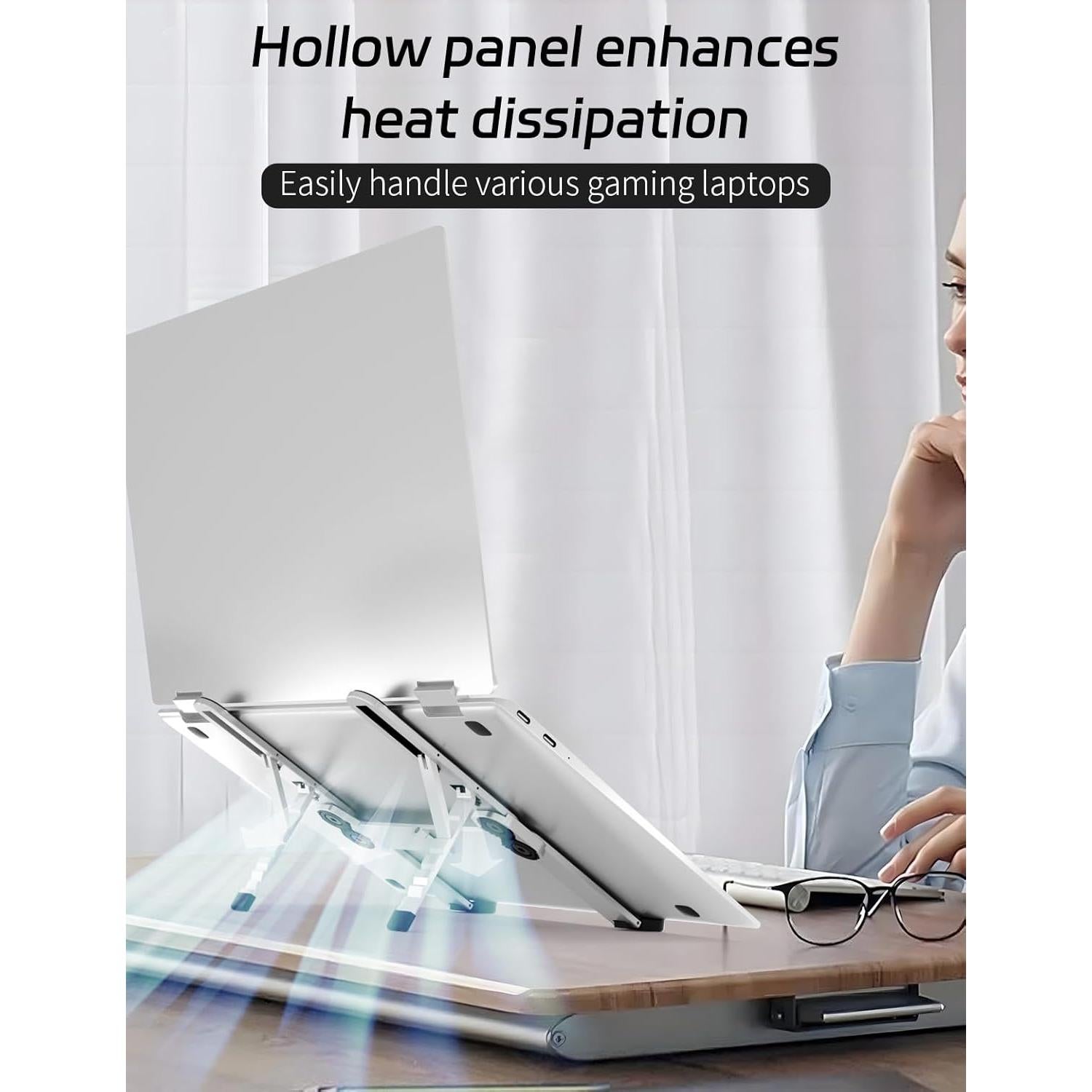 Soporte Plegable para Laptop Junfire - Aluminio Ergonómico 6 Niveles