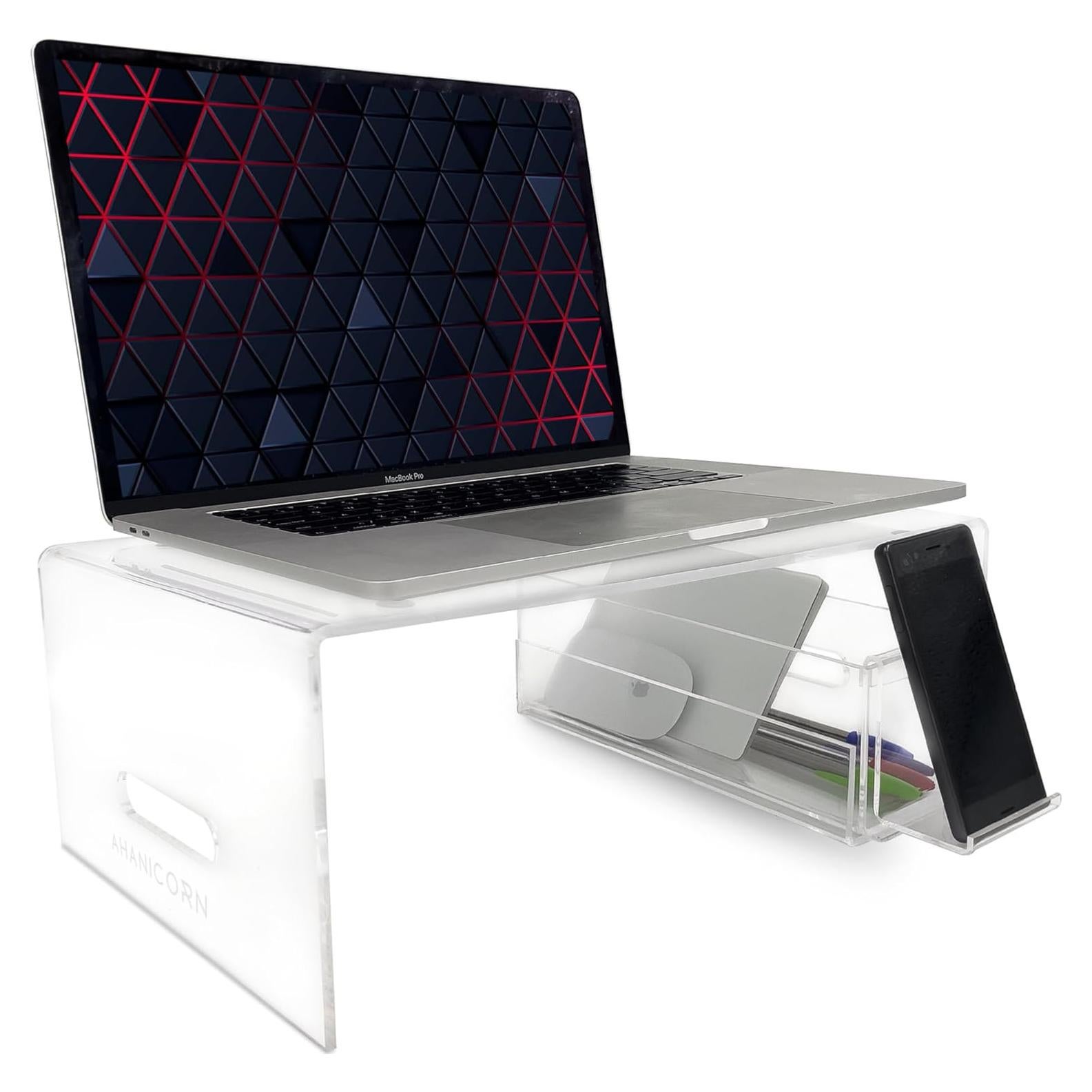 Soporte de Acrílico para Laptop Ahanicorn 16" Ergonométrico