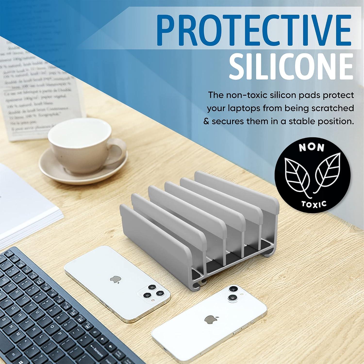 Soporte Ajustable para Laptop Elestoria - 5 Dispositivos, Gris