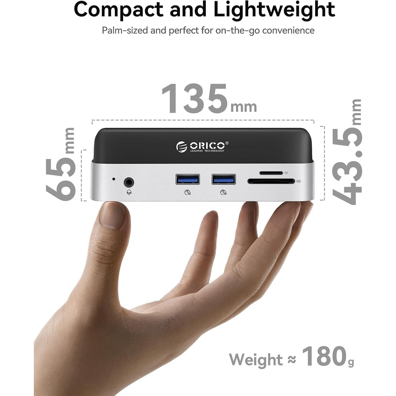 Dock y Soporte ORICO para Mac mini M4 con Enclosure M.2 SSD