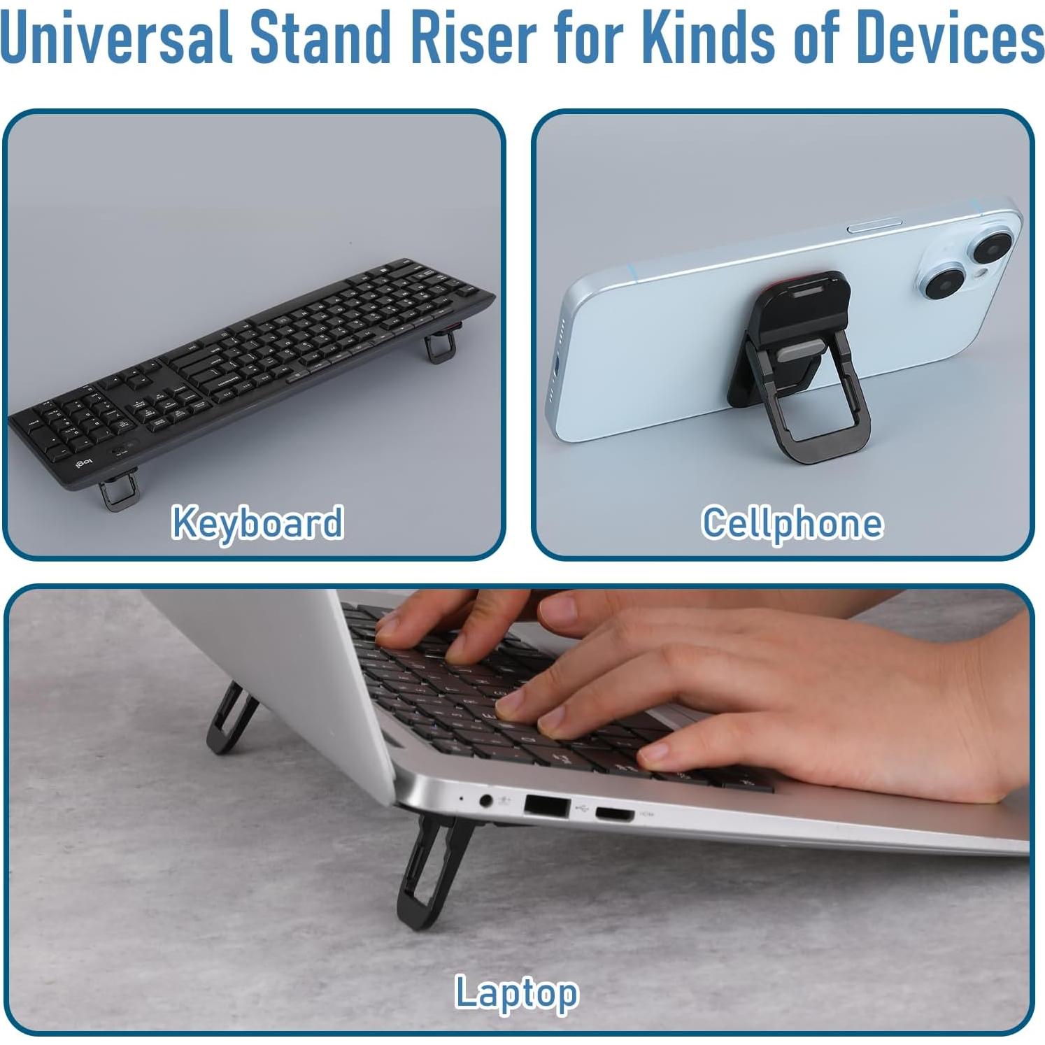 Soporte Plegable para Teclado Bewudy - 2 Pcs - Negro