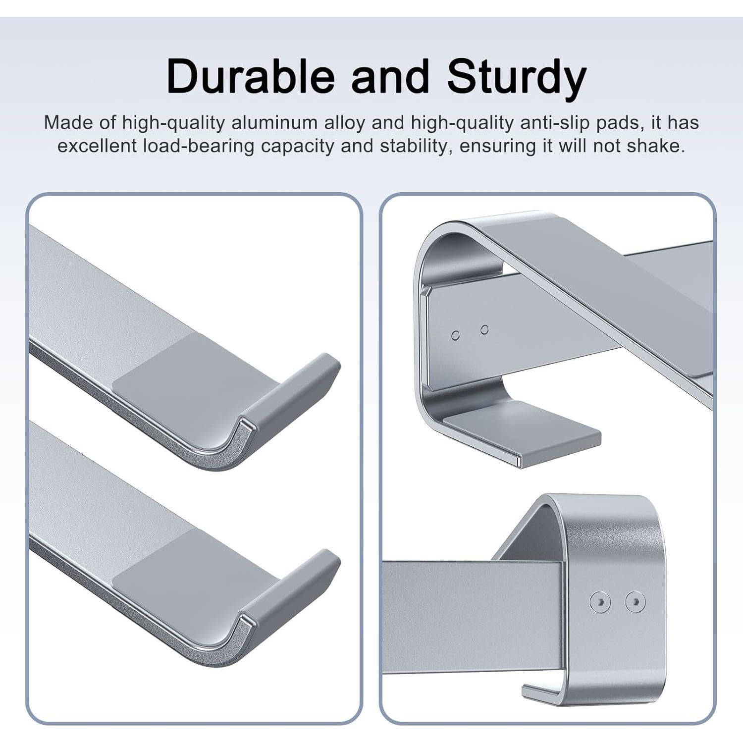 Soporte Ergonómico para Laptop MOKURU Plata 10-17.3''