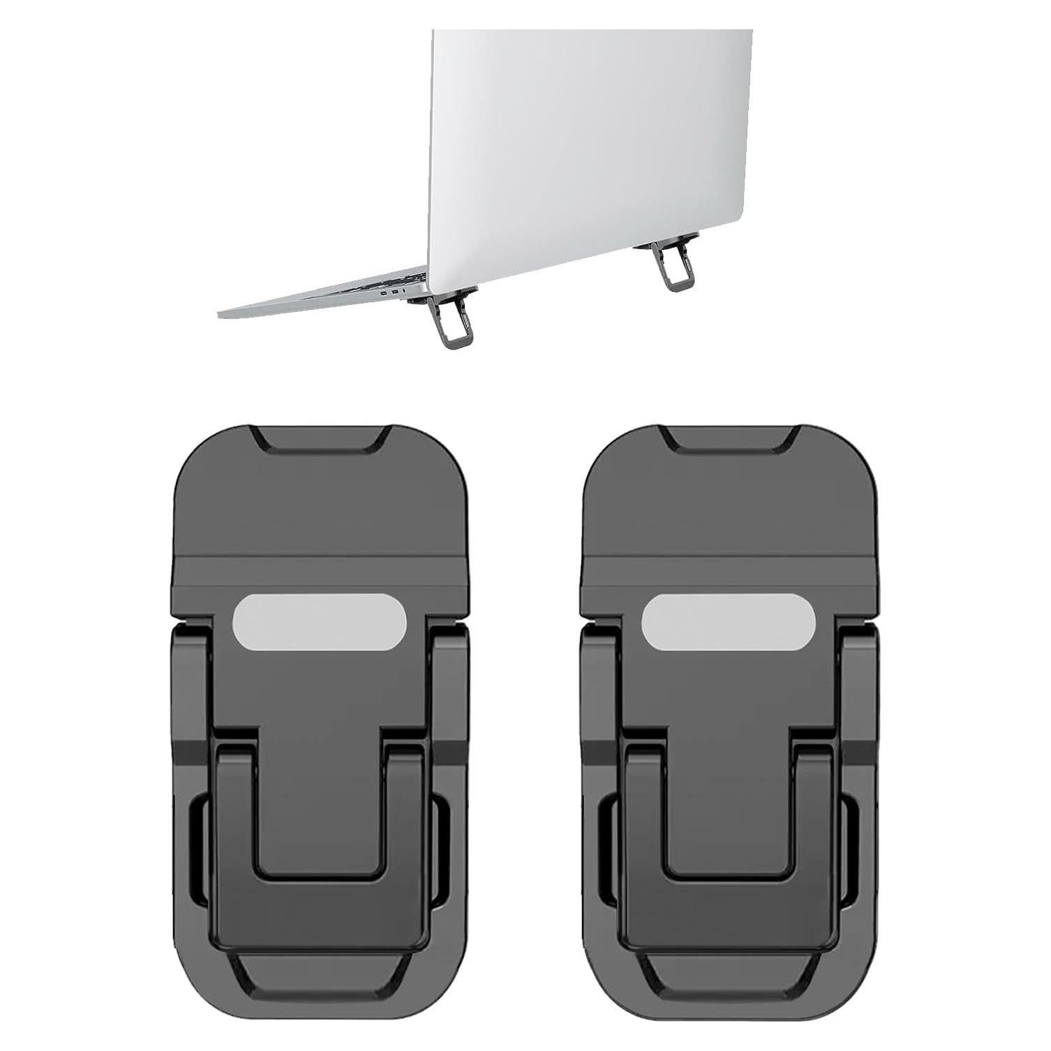 Soporte Plegable para Laptop Yshnples - Elevador Ergonómico Ajustable Negro