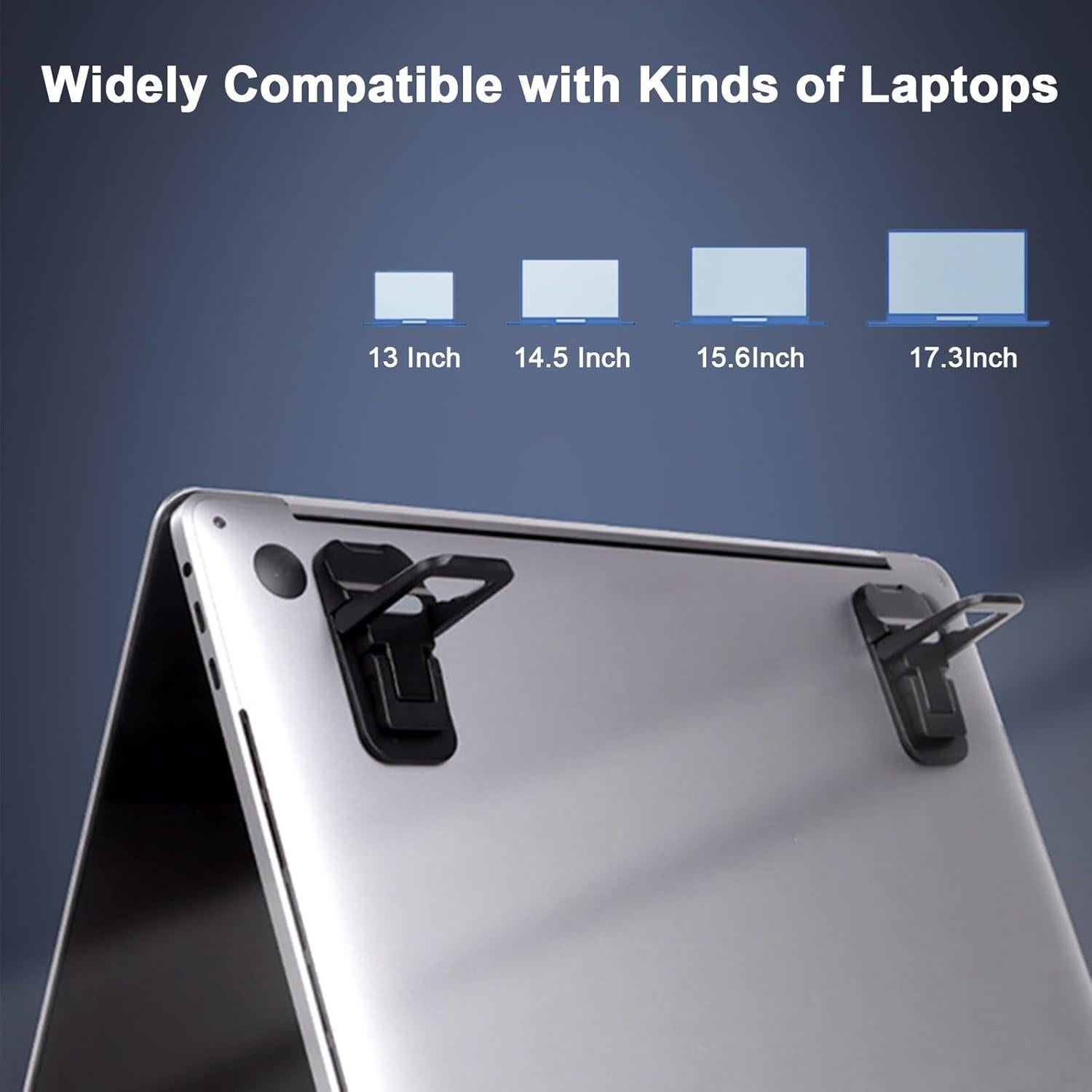 Soporte Plegable para Laptop Yshnples - Elevador Ergonómico Ajustable Negro