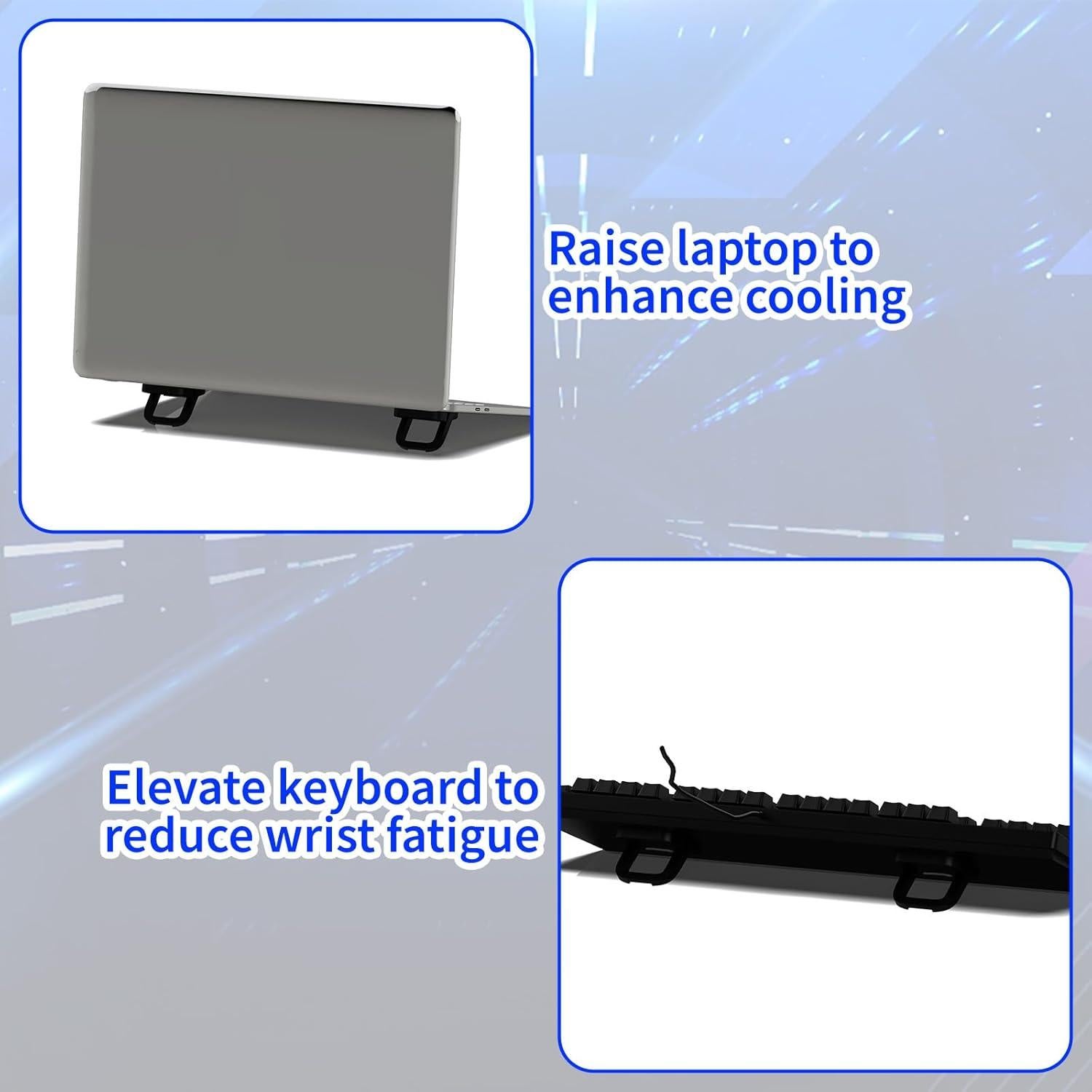 Soporte de Teclado Ajustable Notoke Negro Plegable 2 Pcs