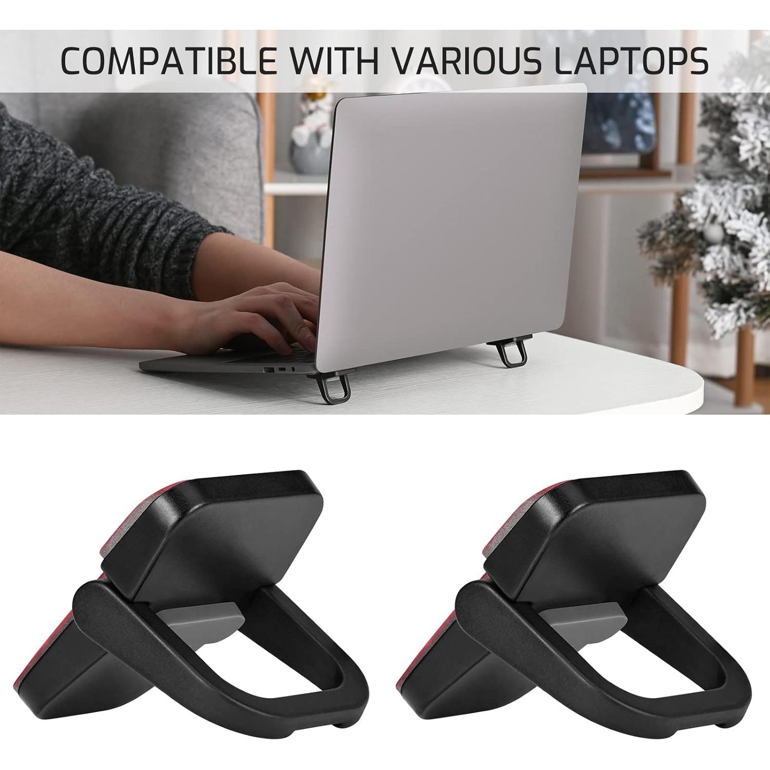 Soporte de Laptop Invisible Bidponds 2 PCS Aluminio Negro