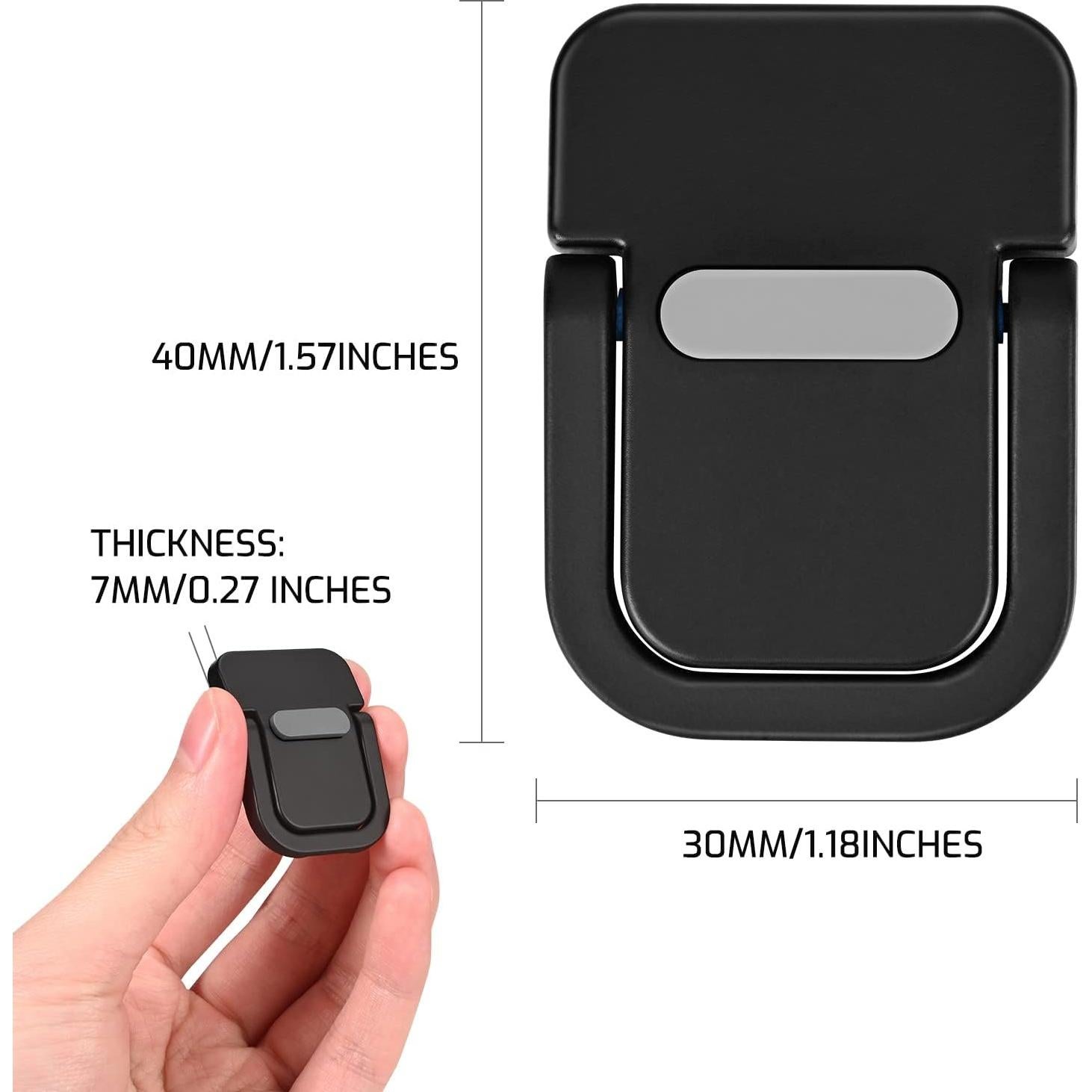 Soporte de Laptop Invisible Bidponds 2 PCS Aluminio Negro