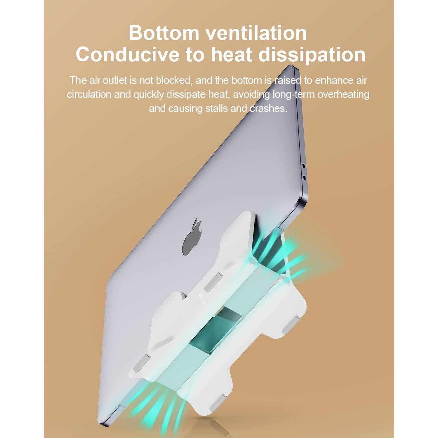 Soporte Vertical para Laptop Hagibis ABS Blanco - Ahorra Espacio
