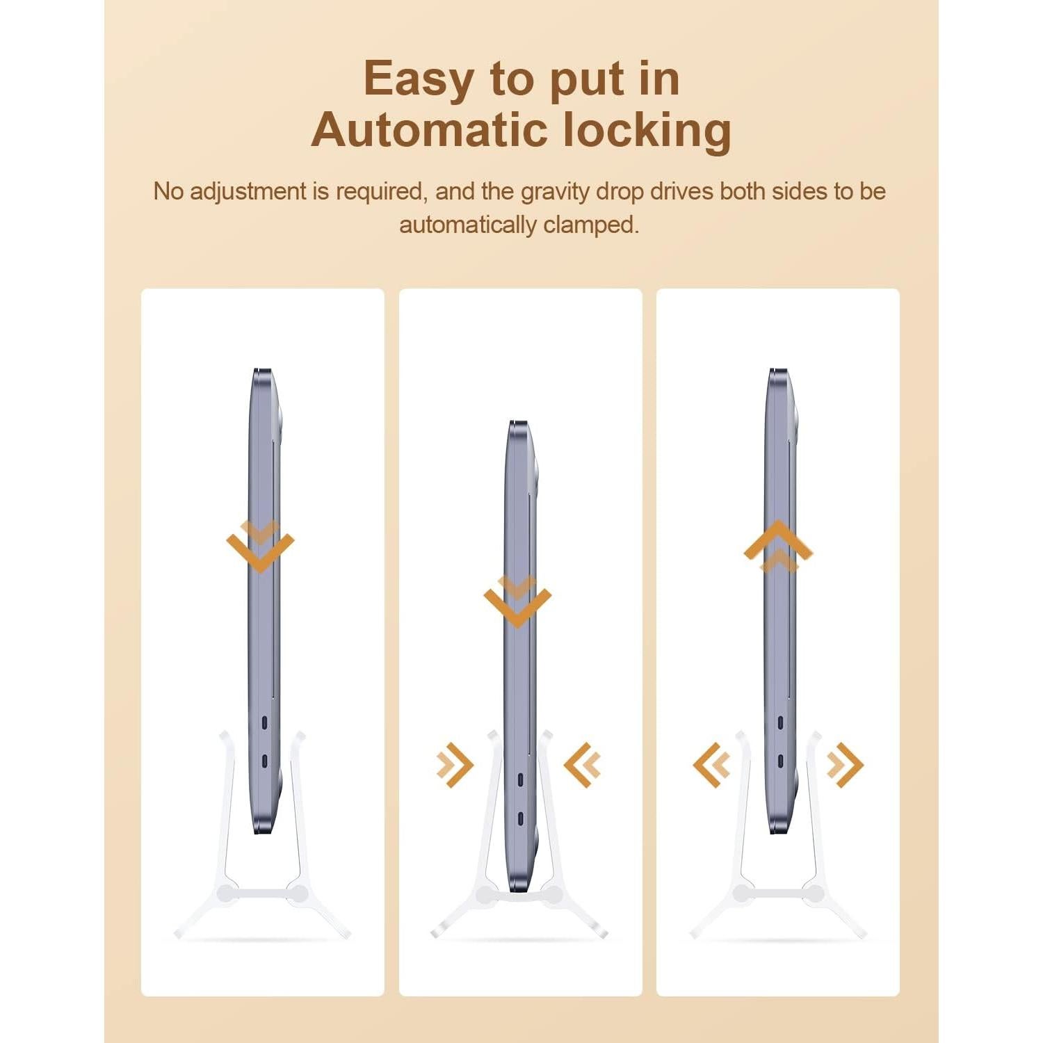 Soporte Vertical para Laptop Hagibis ABS Blanco - Ahorra Espacio