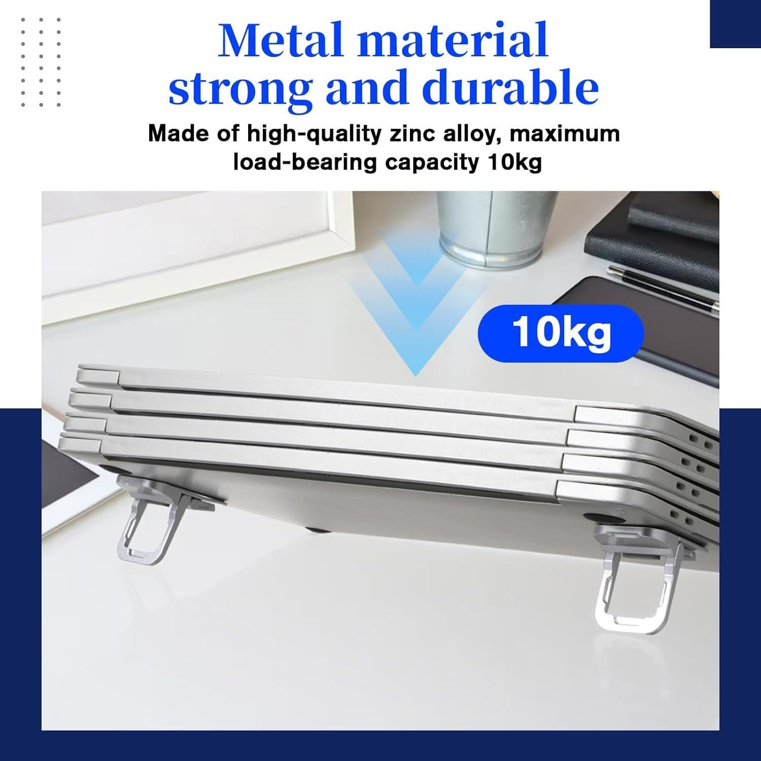 Soporte de Teclado Plegable Bruislard 2 Piezas Aleación Zinc Plata