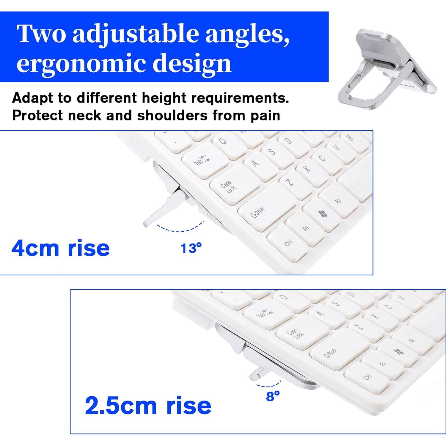 Soporte de Teclado Plegable Bruislard 2 Piezas Aleación Zinc Plata