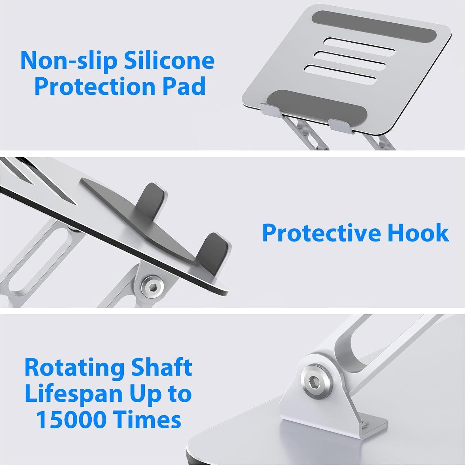 Soporte para Laptop Ajustable Tonmom - Metal Plegable 10-15.6"