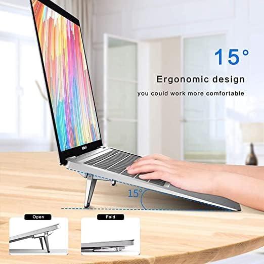 Soporte Ergonómico para Laptop y Teclado Aluminio 2Pcs