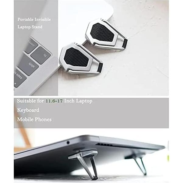 Soporte Ergonómico para Laptop y Teclado Aluminio 2Pcs