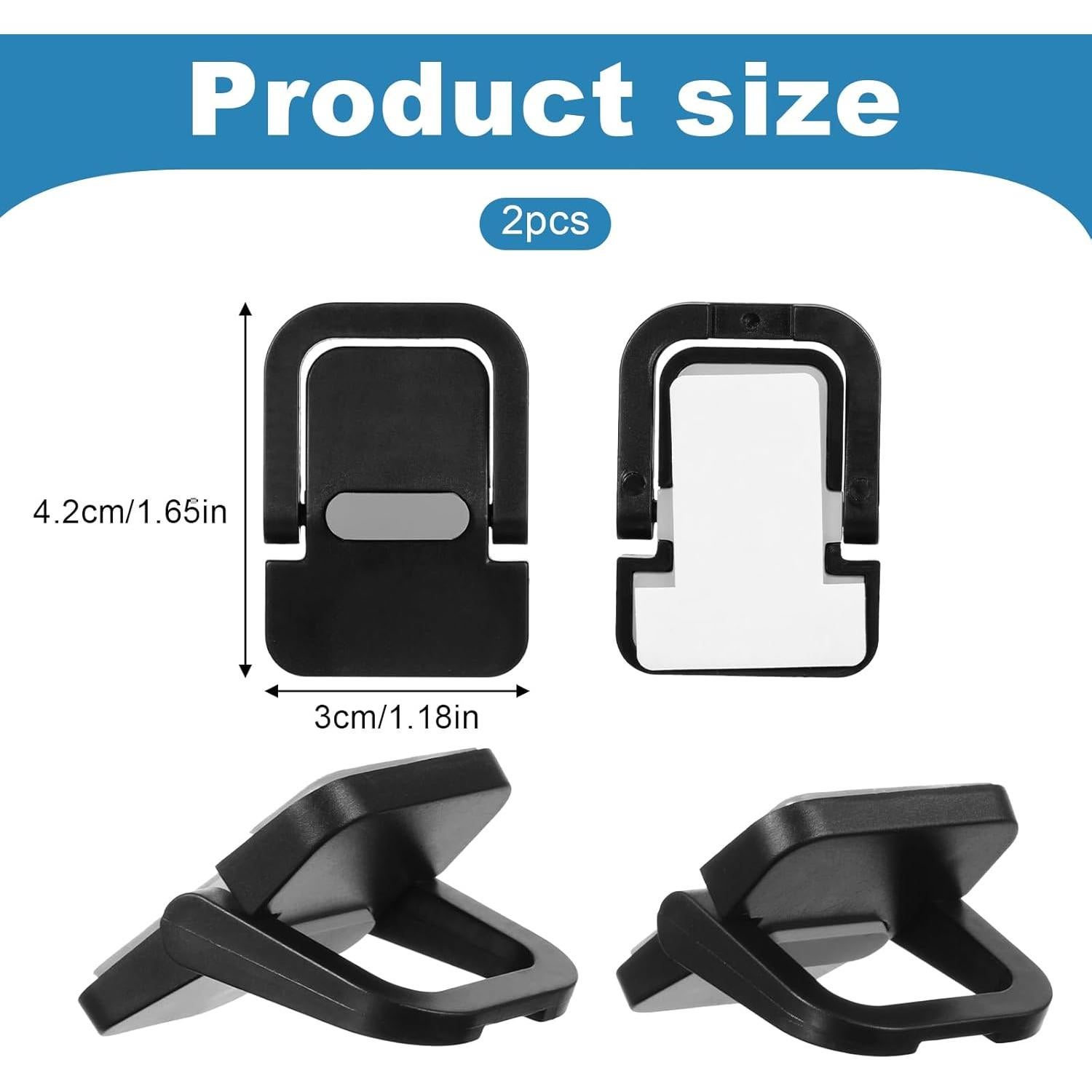 Soporte de Teclado Plegable Vin Beauty - 2 Piezas ABS Negro