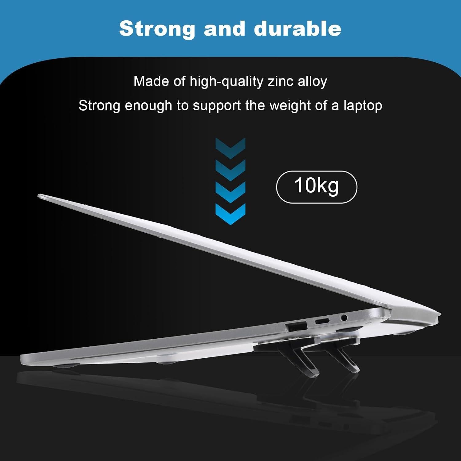 Soporte de Teclado Plegable Vin Beauty - 2 Piezas ABS Negro