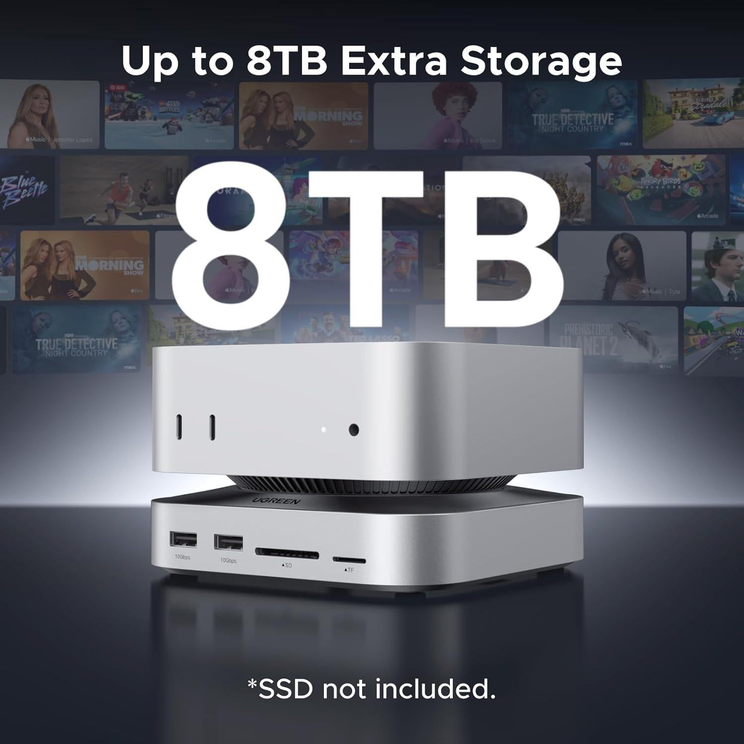 Dock UGREEN para Mac Mini M4 con Enclosure SSD M.2 NVMe 4K