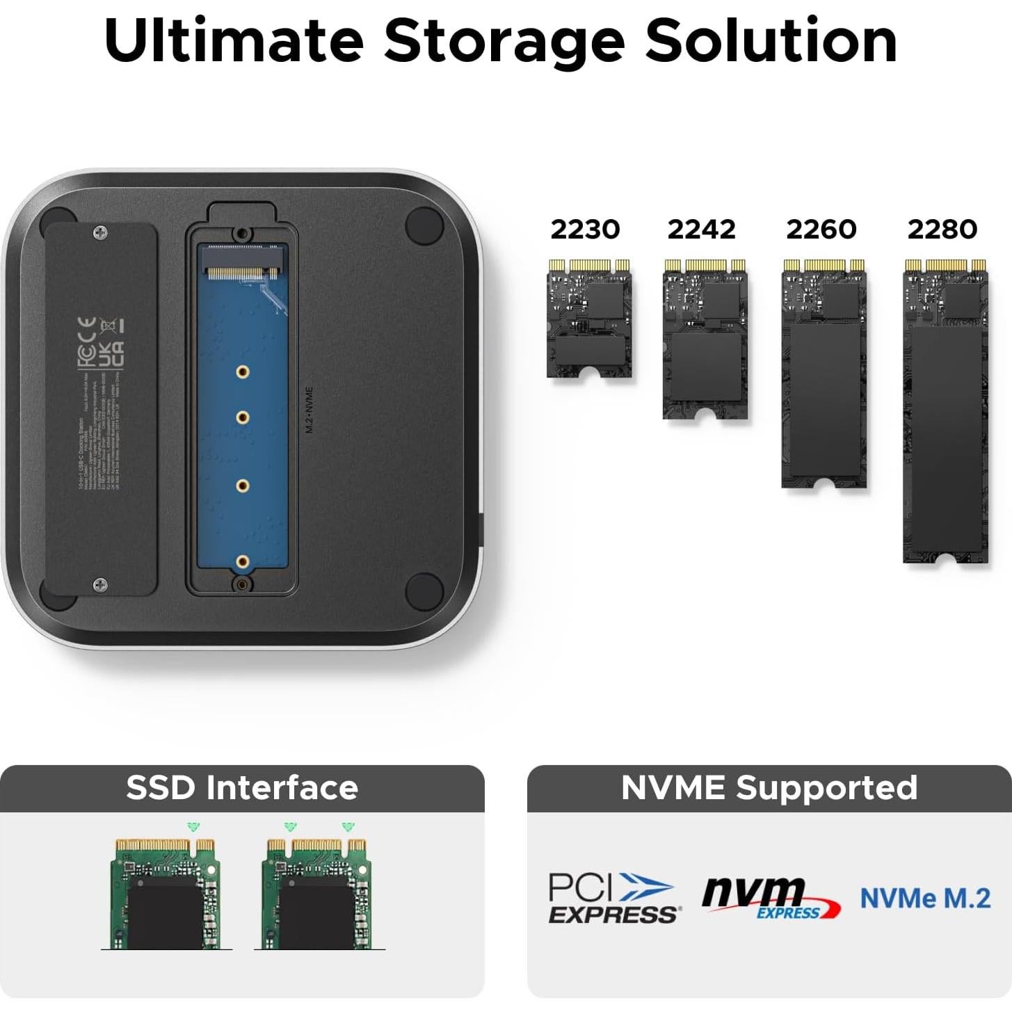 Dock UGREEN para Mac Mini M4 con Enclosure SSD M.2 NVMe 4K