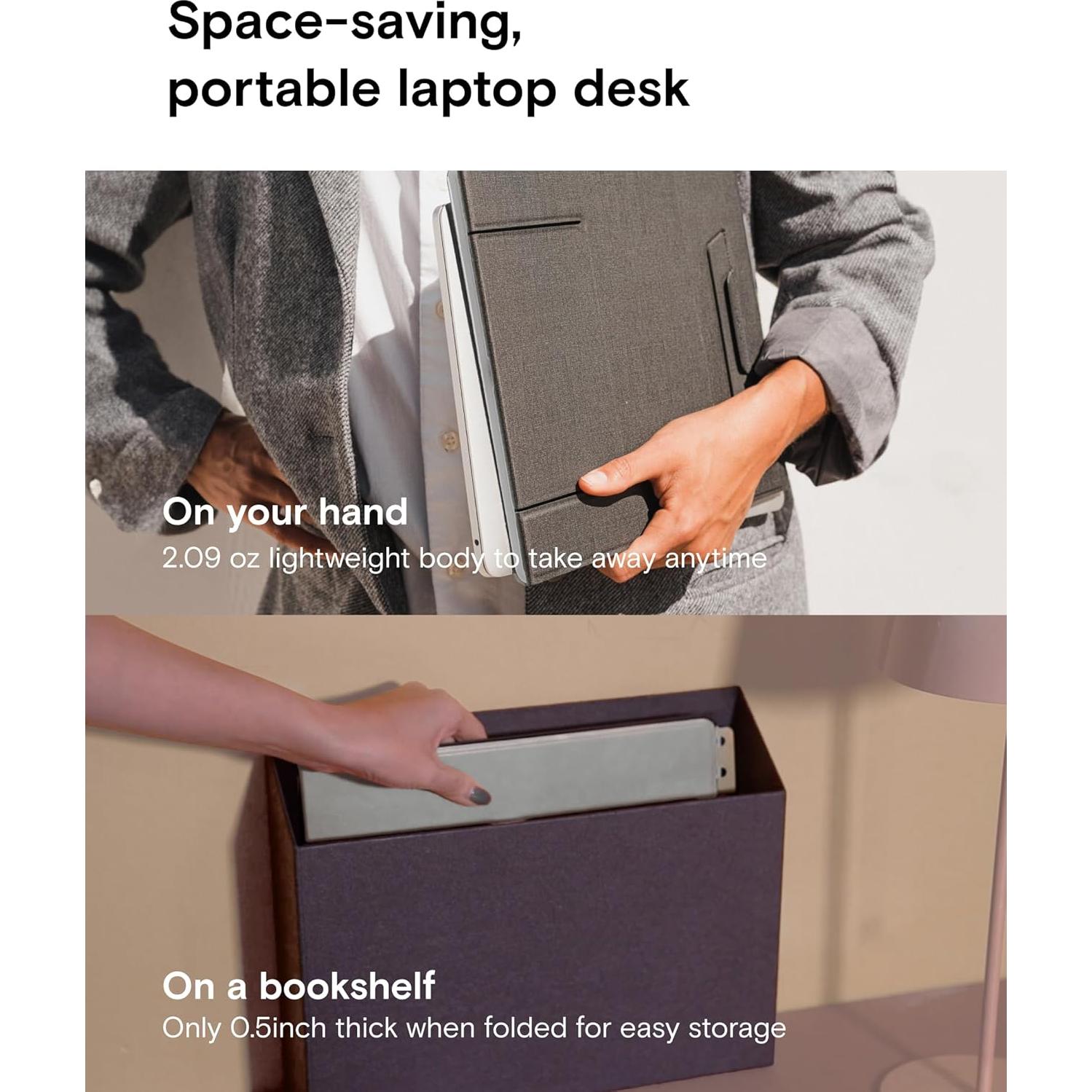 Soporte Plegable para Laptop MOFT Negro, Ergonómico y Ligero