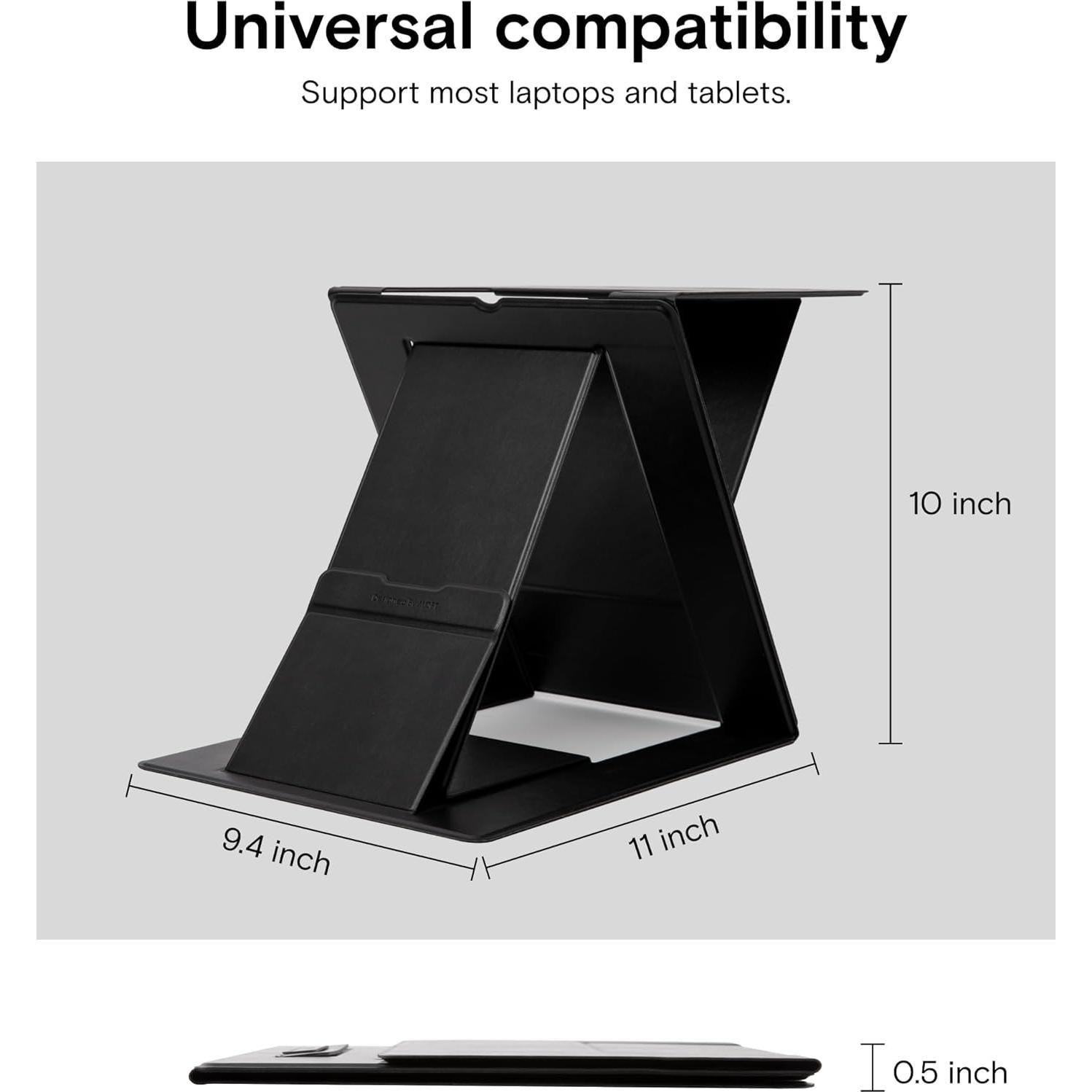 Soporte Plegable para Laptop MOFT Negro, Ergonómico y Ligero
