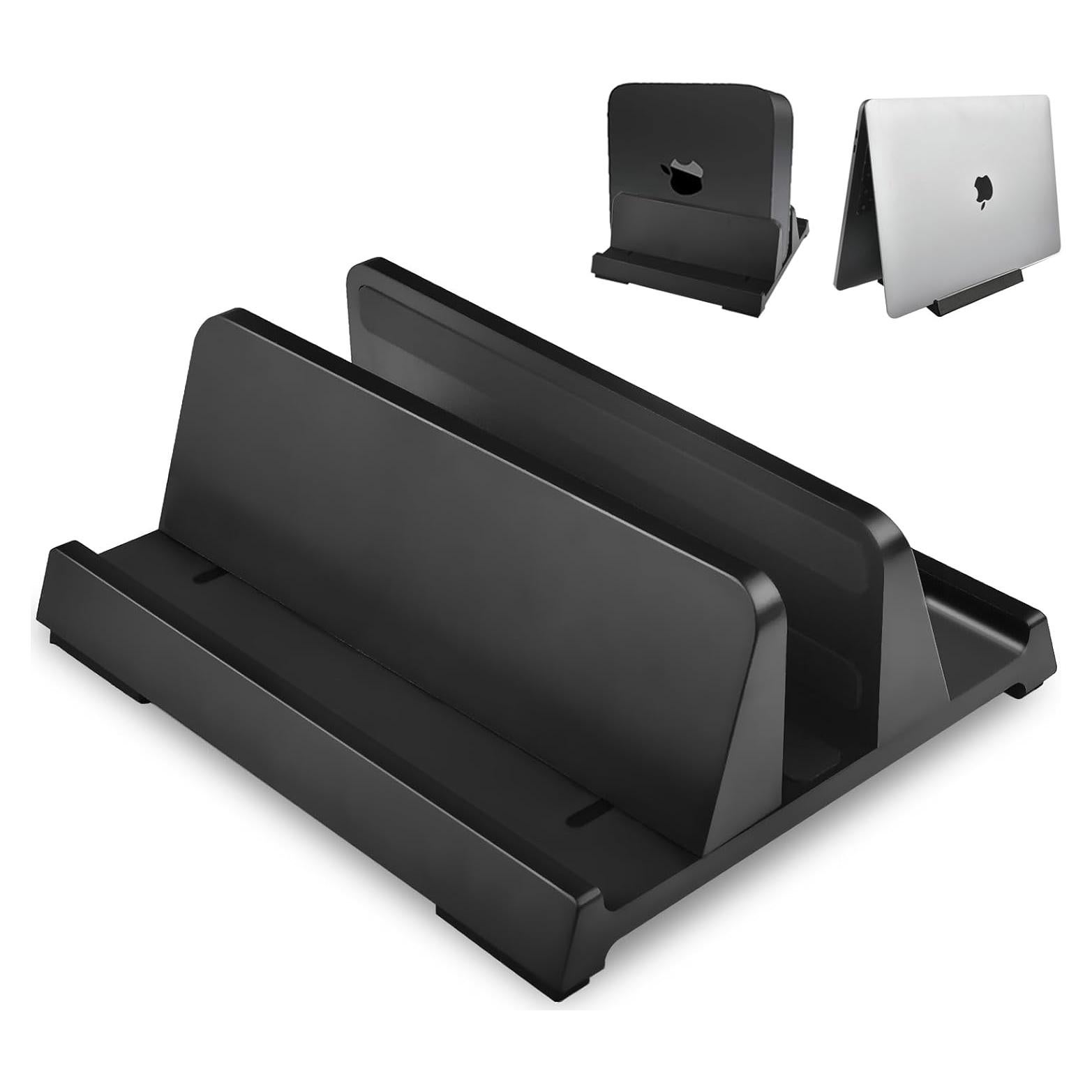 Soporte Vertical para Laptop JIMEJV Negro 1 Ranura Ajustable