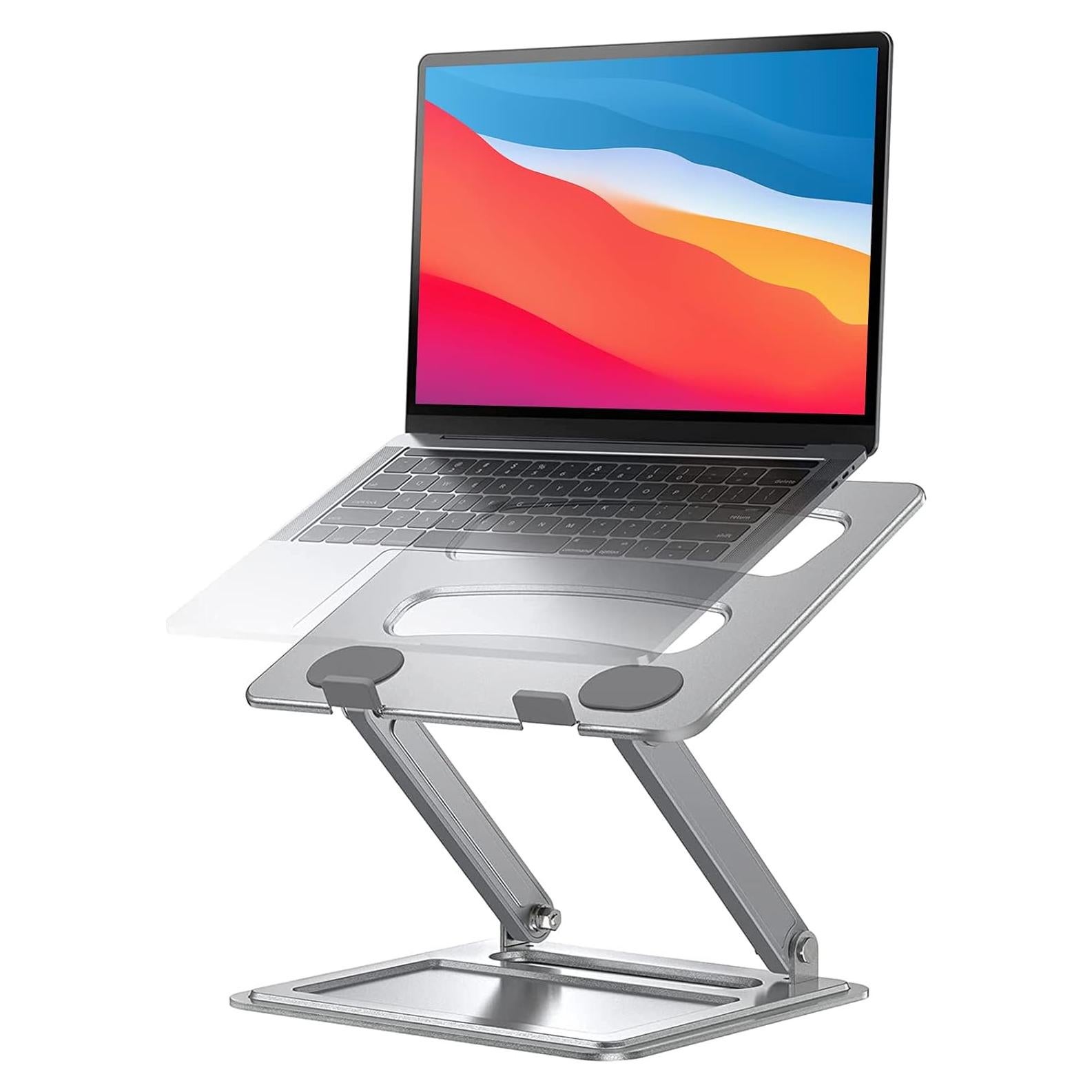 Soporte Ergonómico para Laptop LORYERGO Ajustable Plata 10-15.6"