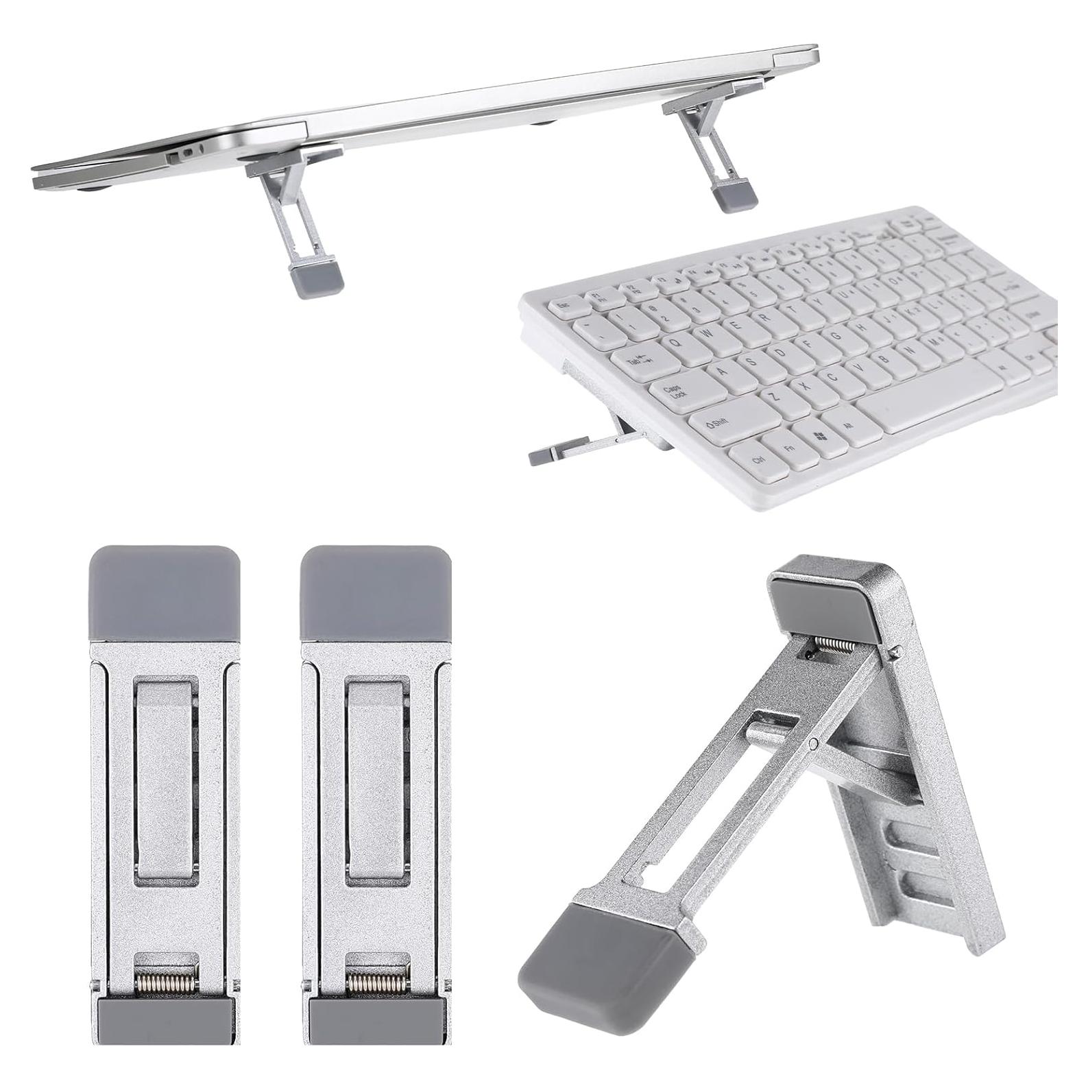 Soporte de Teclado Portátil Aphumedc Ajustable 3 Ángulos Plata