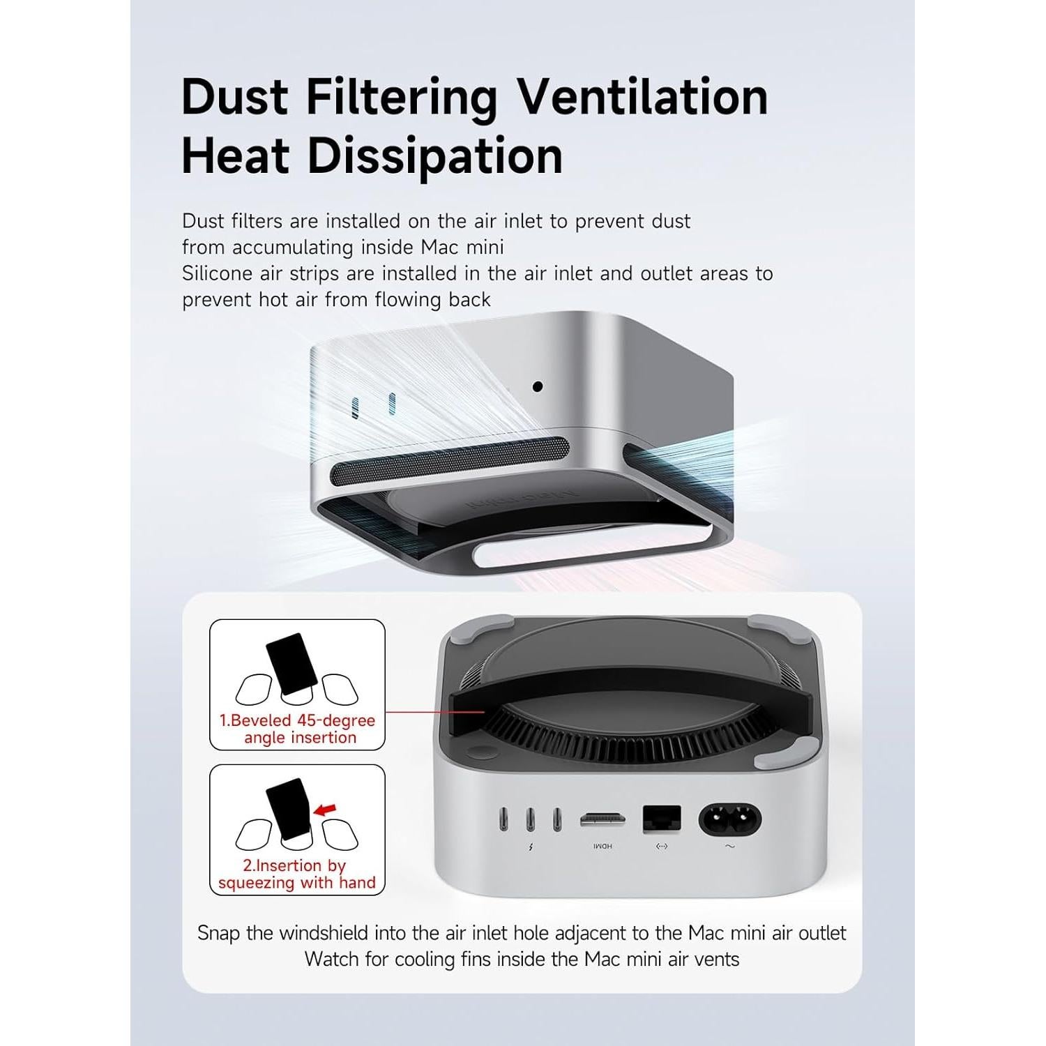 Soporte de Escritorio Hagibis para Mac Mini M4 Pro - Aluminio, Antideslizante