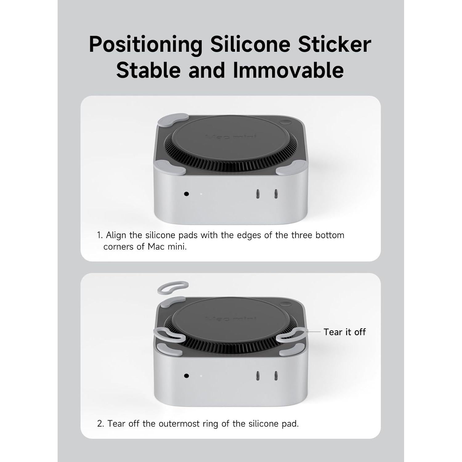 Soporte de Escritorio Hagibis para Mac Mini M4 Pro - Aluminio, Antideslizante