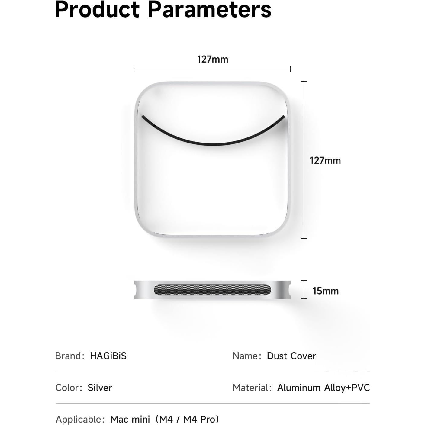 Soporte de Escritorio Hagibis para Mac Mini M4 Pro - Aluminio, Antideslizante
