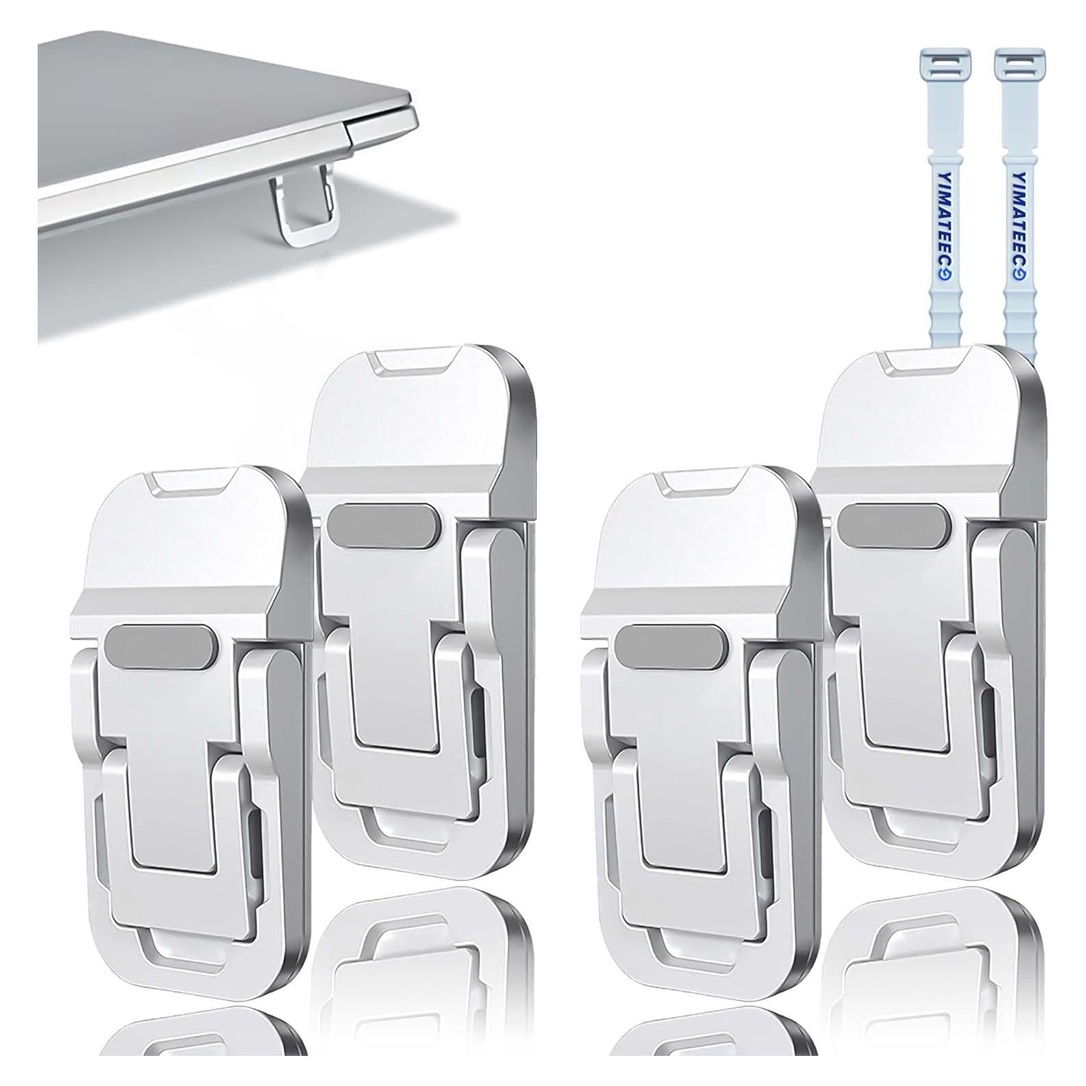 Soporte Mini Plegable para Laptop YIMATEECO 4 Piezas Plata