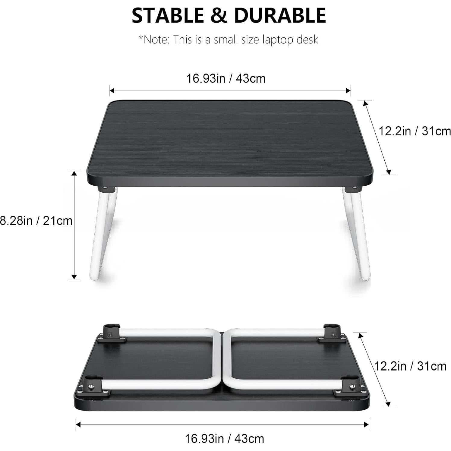 Mesa de Regazo Plegable Youpehom Negra para Portátil 43 cm