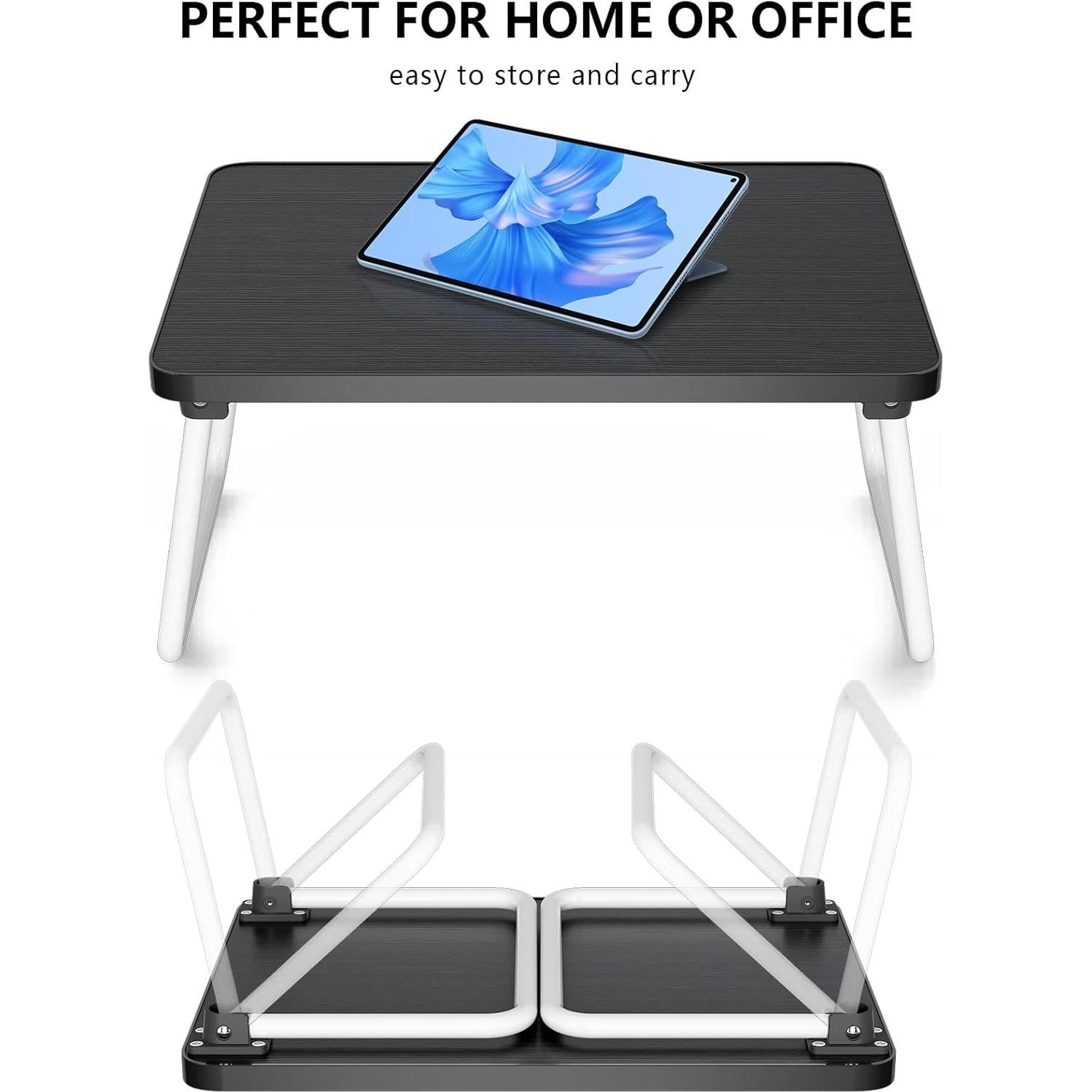 Mesa de Regazo Plegable Youpehom Negra para Portátil 43 cm
