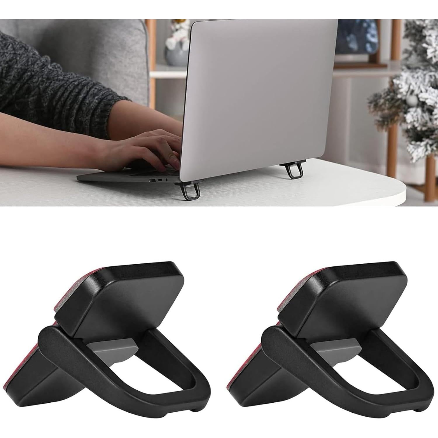 Soporte para Laptop Plegable LINYUEARUI 4 Pcs Negro y Blanco