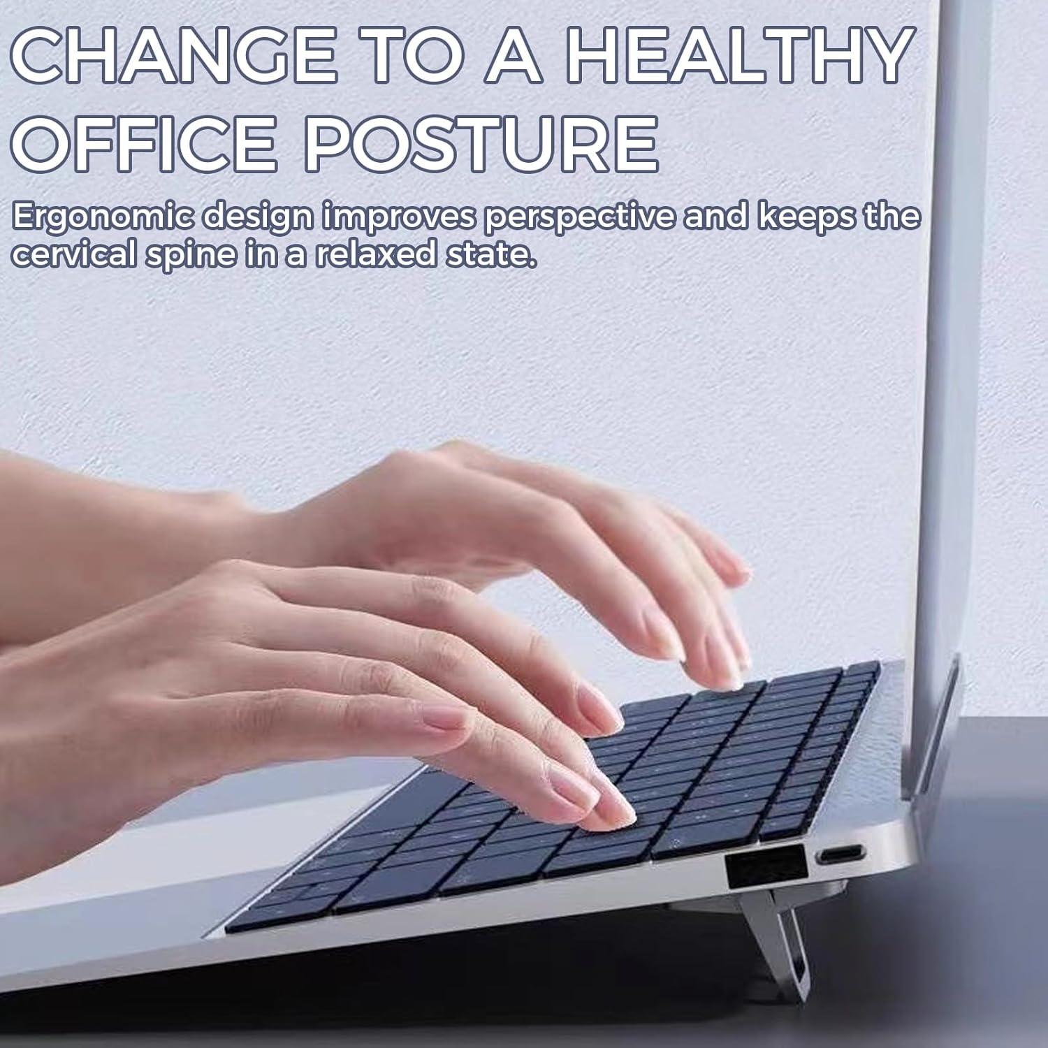 Soporte para Laptop Plegable LINYUEARUI 4 Pcs Negro y Blanco