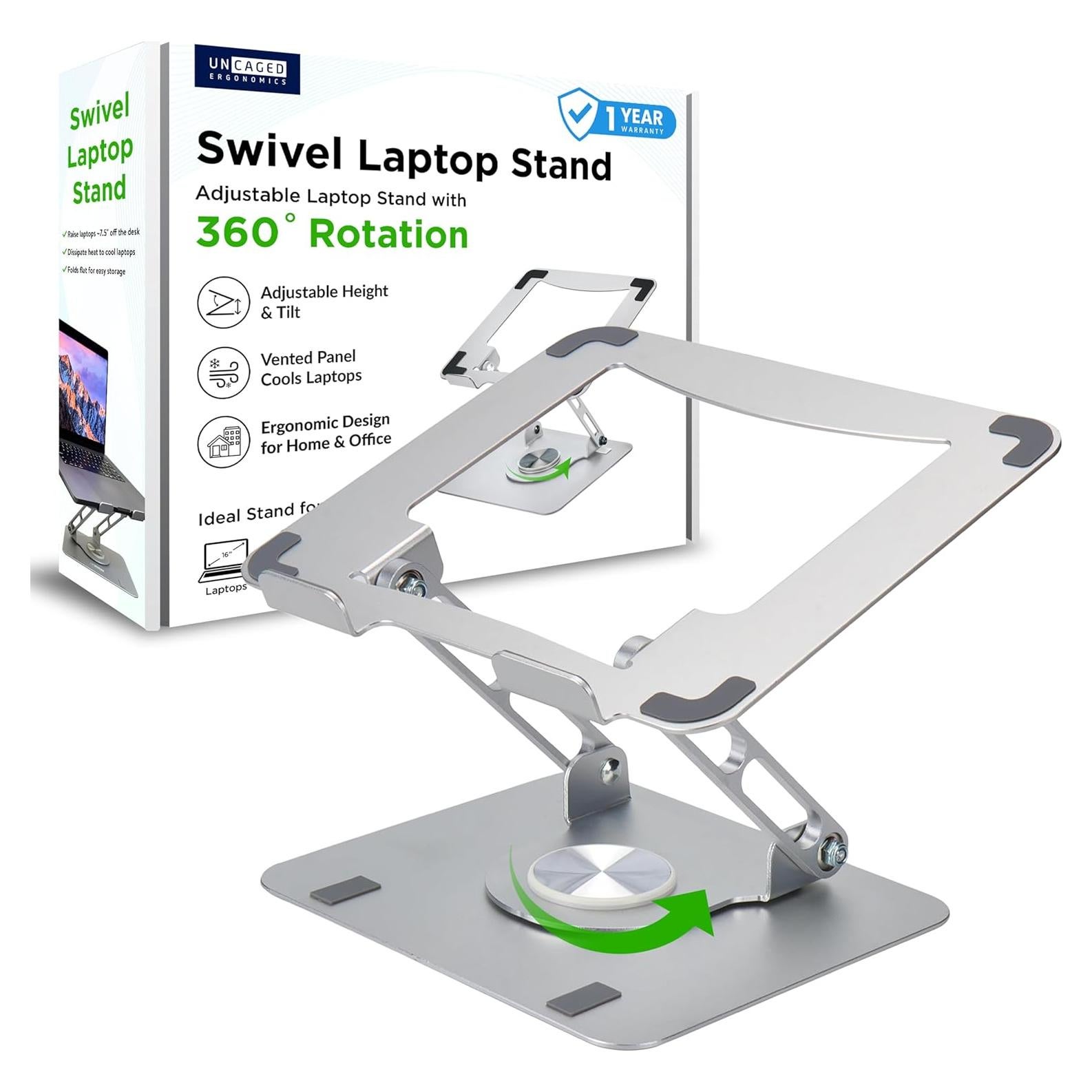 Soporte Giratorio para Laptop Uncaged SLS-SLVR Ajustable 360°