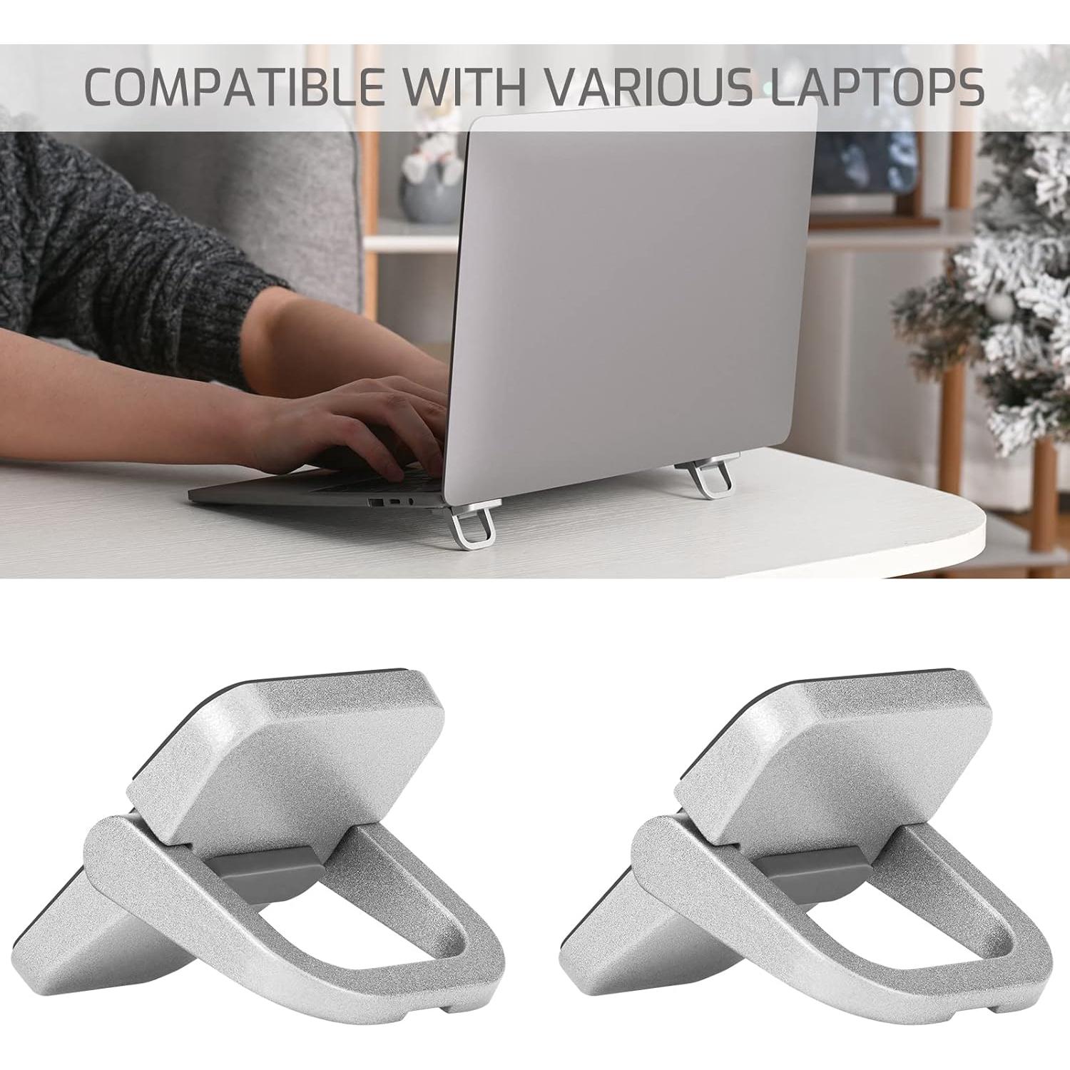 Soporte Plegable para Laptop Tofun Plata - Elevador Teclado