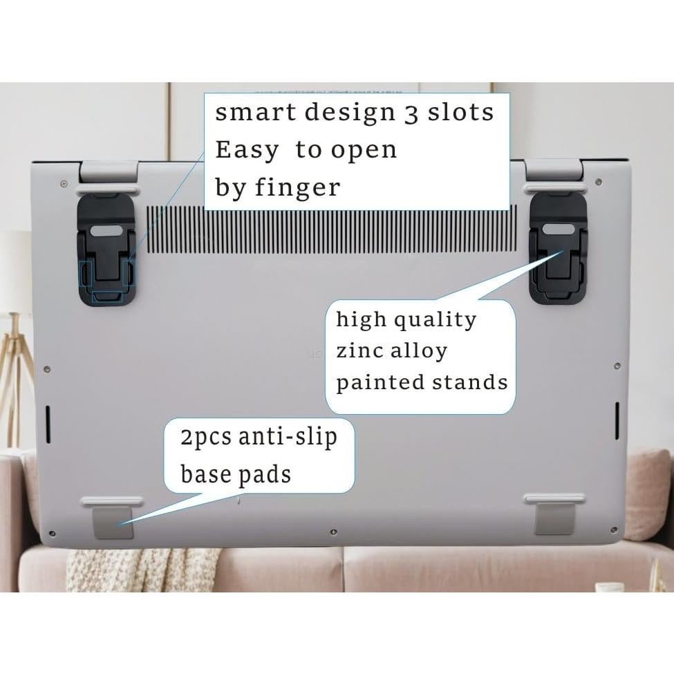 Soporte para Laptop OHNAKON Plegable Antideslizante 10-17" Negro