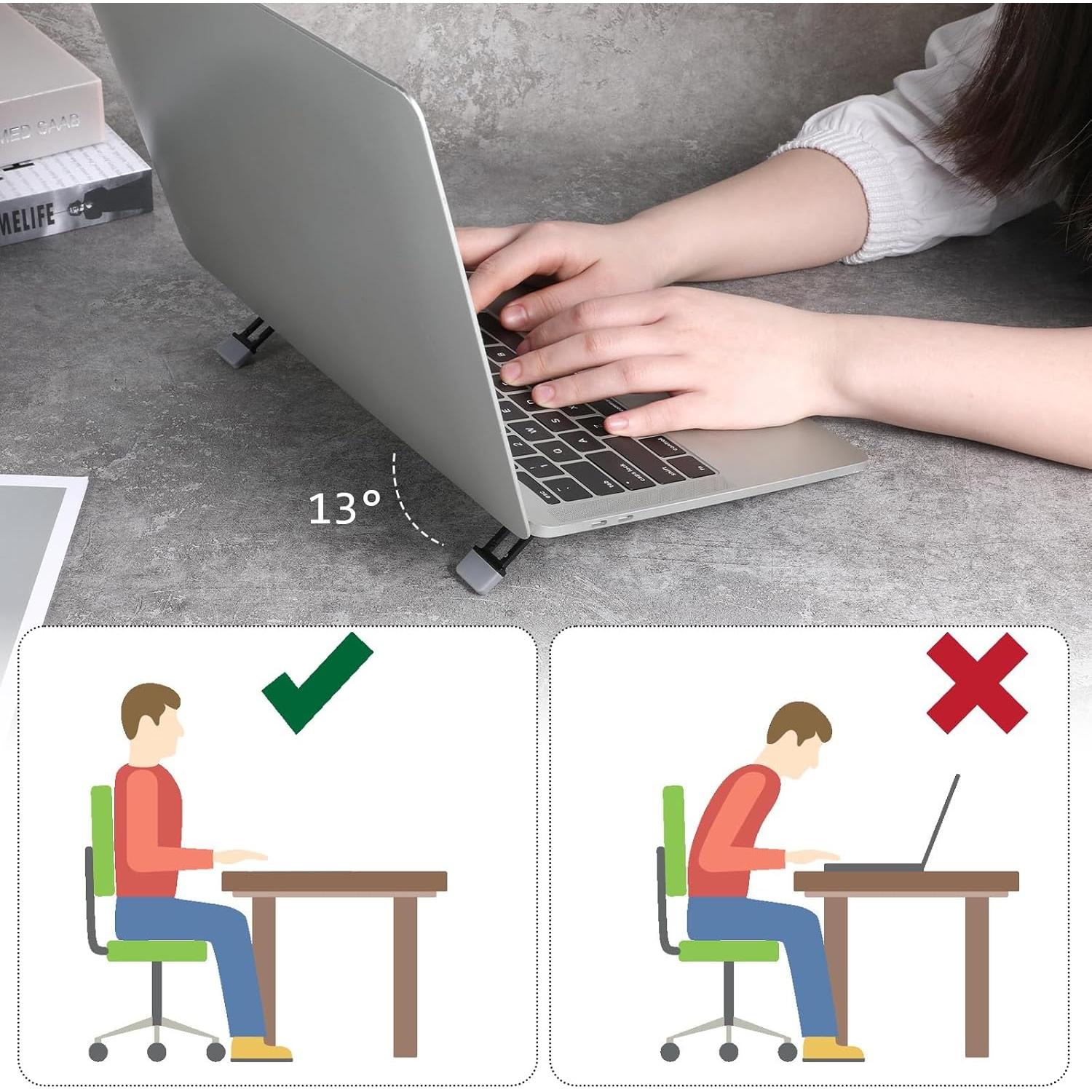 Soporte de Teclado Portátil Aphumedc Ajustable 3 Ángulos Negro