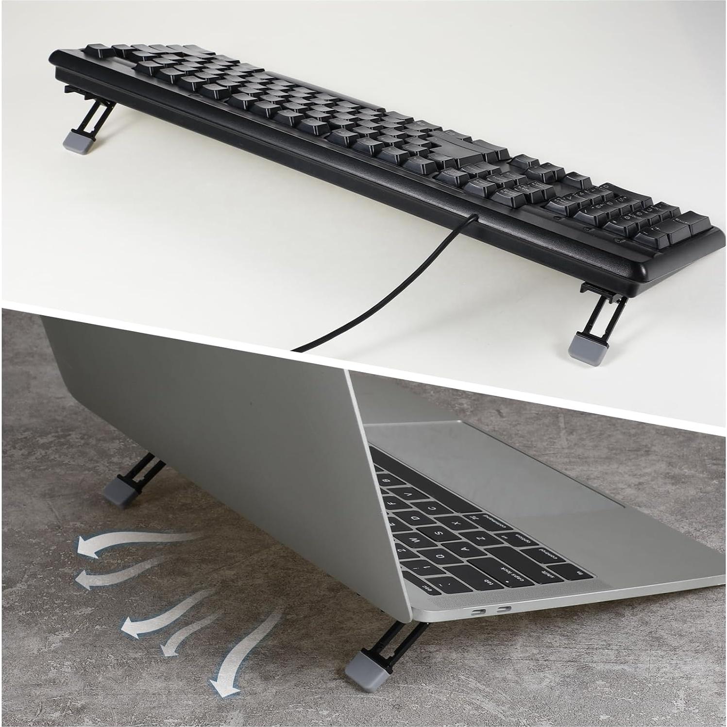 Soporte de Teclado Portátil Aphumedc Ajustable 3 Ángulos Negro
