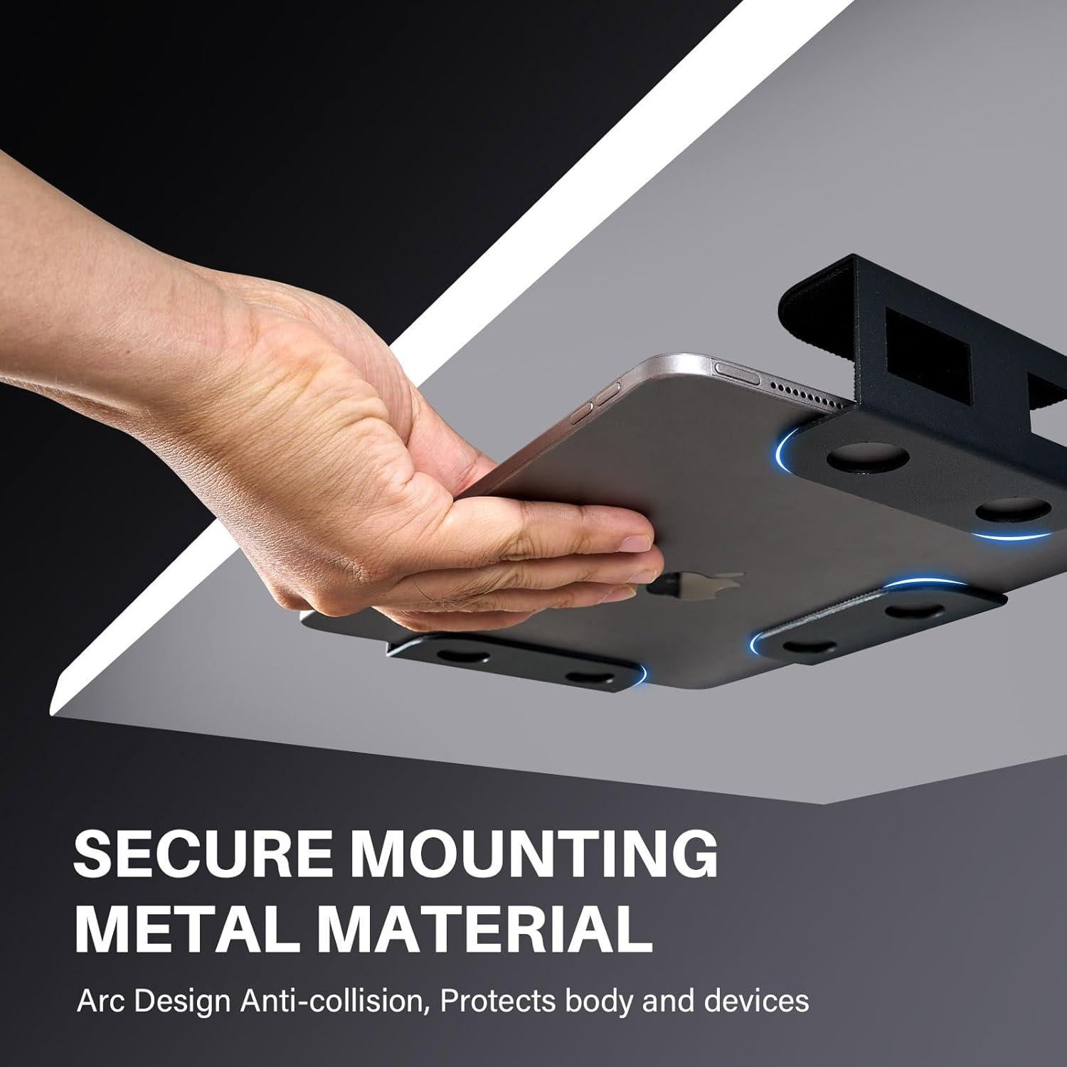 Soporte de Almacenamiento para Laptop Bajo Escritorio BYMECOST Negro