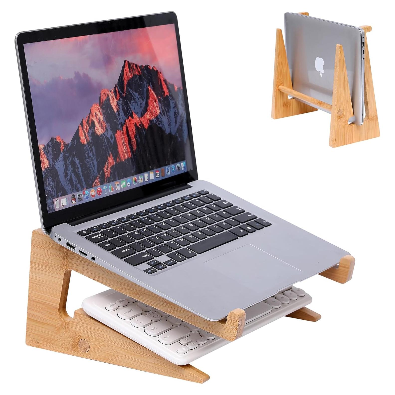 Soporte Vertical de Laptop de Madera YOCAHAOY 33-47.2 cm