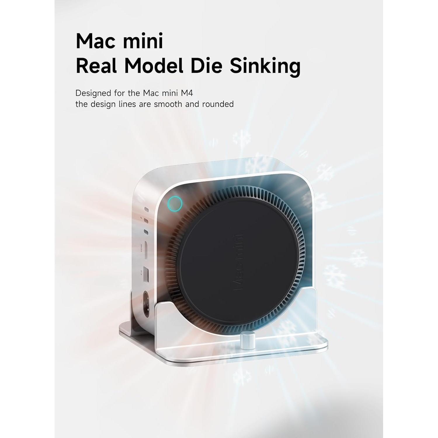 Soporte Vertical Hagibis para Mac Mini M4 - Aluminio Antideslizante