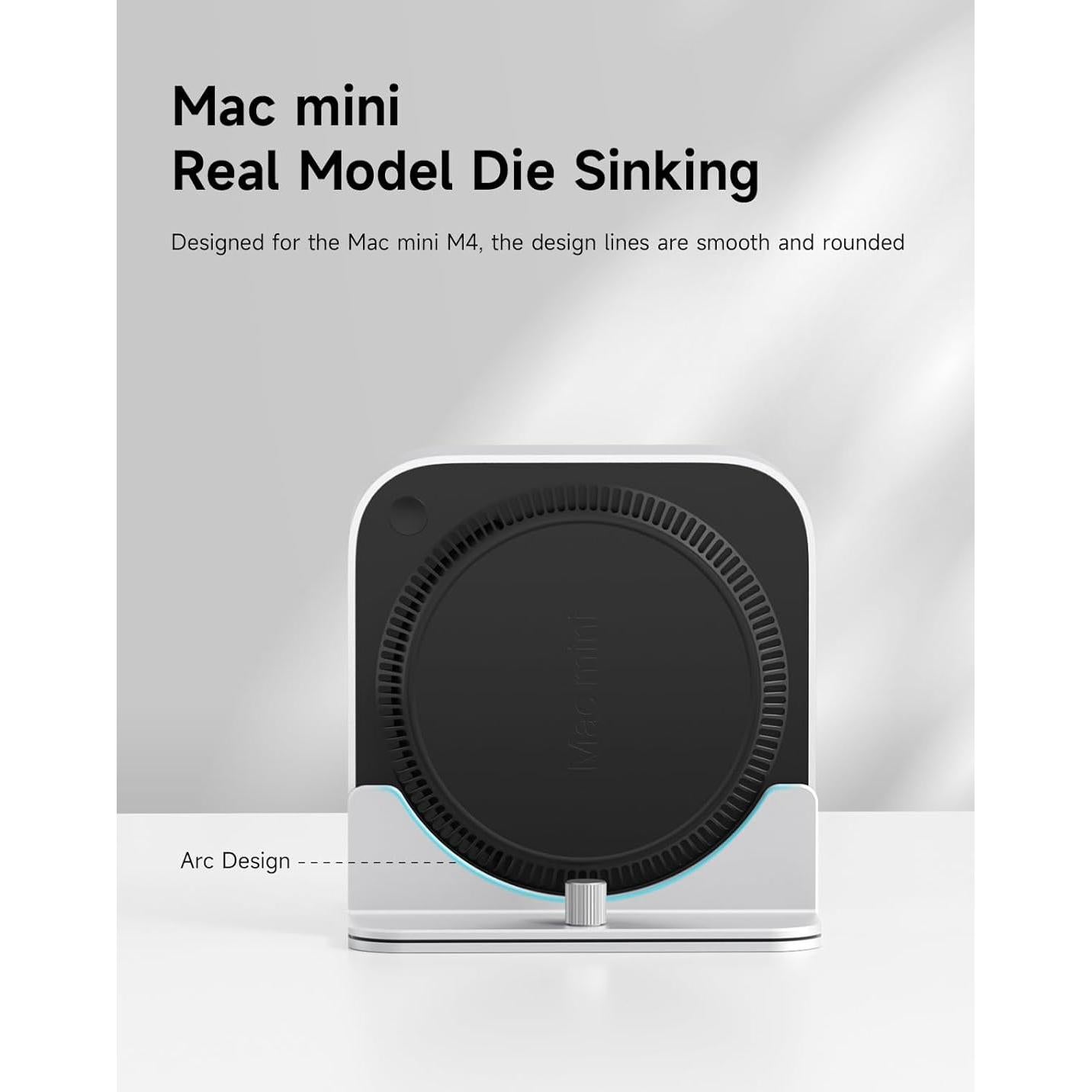 Soporte Vertical Hagibis para Mac Mini M4 - Aluminio Antideslizante