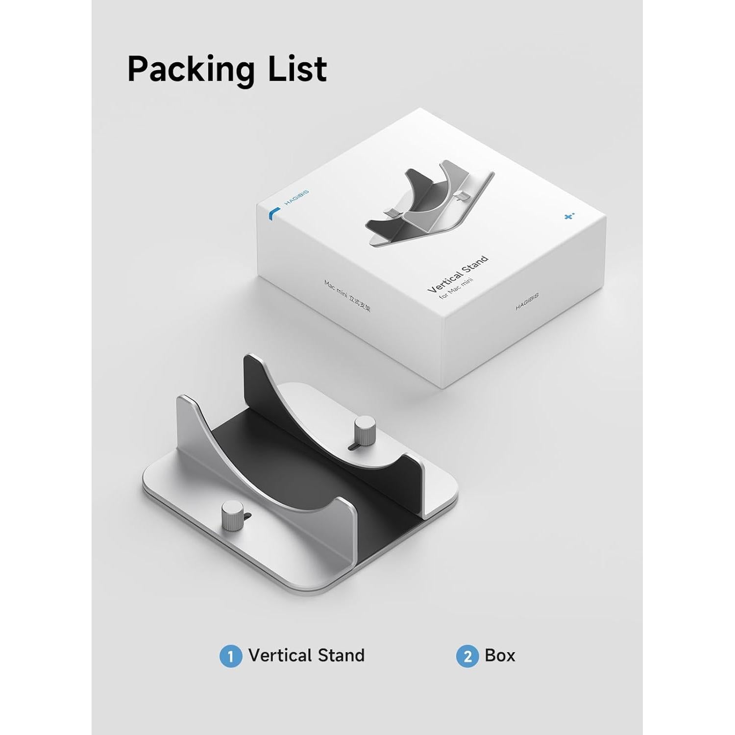 Soporte Vertical Hagibis para Mac Mini M4 - Aluminio Antideslizante