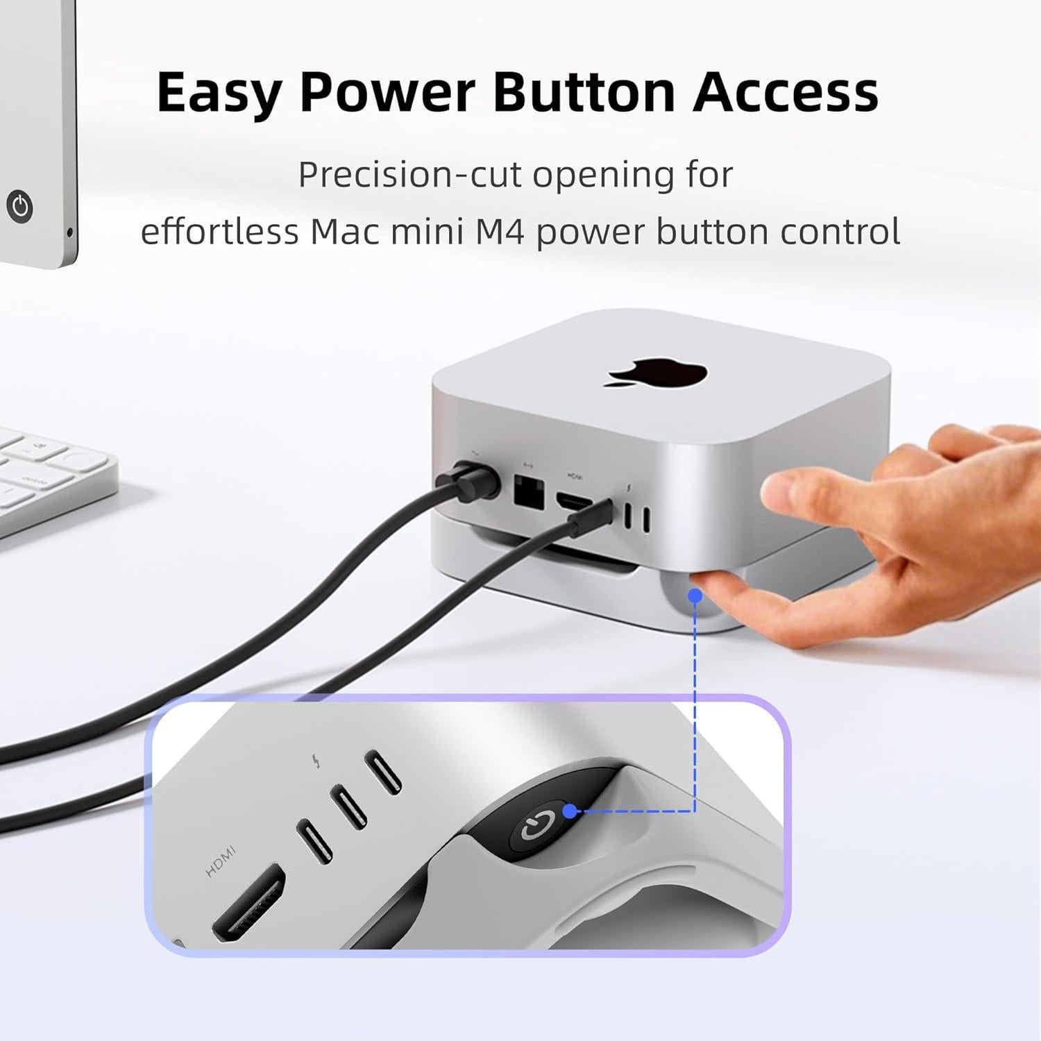 Soporte de Escritorio ELETIUO para Mac Mini M4/M4 Pro 2024