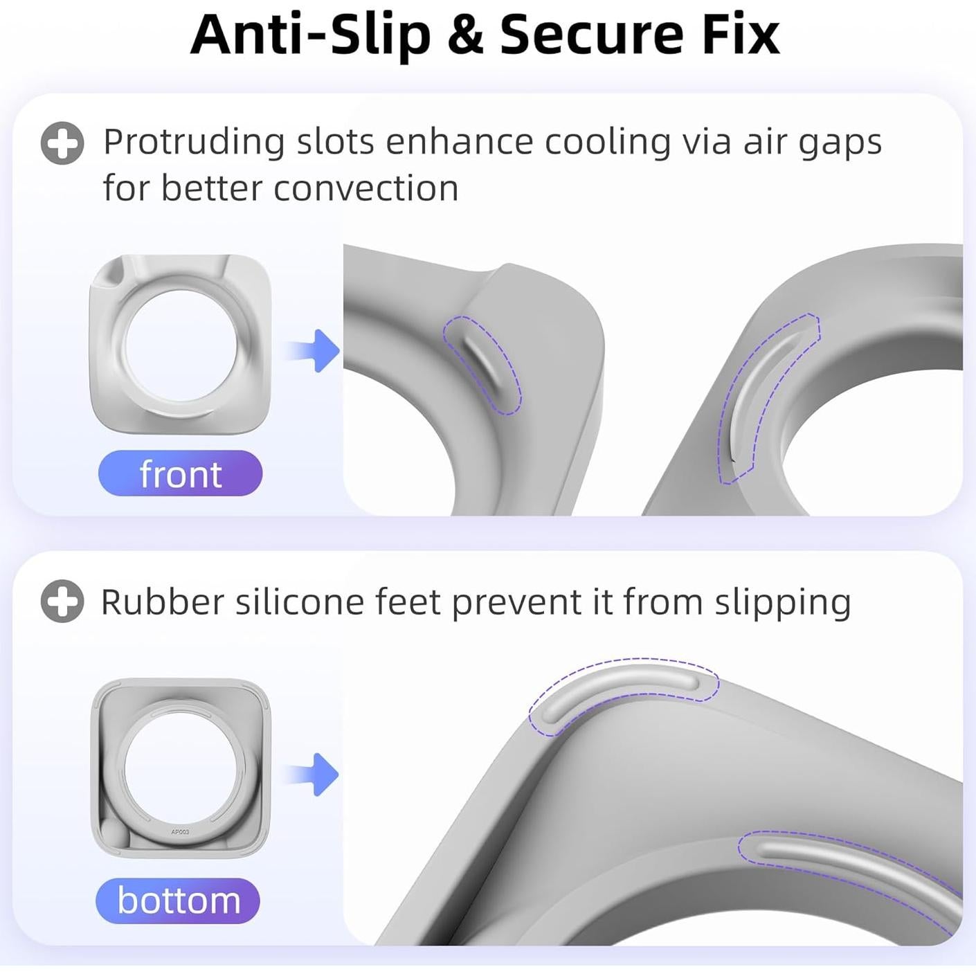 Soporte de Escritorio ELETIUO para Mac Mini M4/M4 Pro 2024